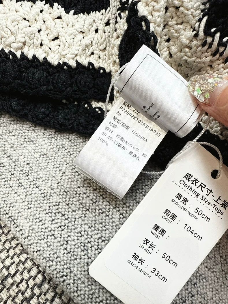 Chanel Chanel Black and White Knit Cardigan Jacket Size M / US 6-8 / IT 42-44 - 8 Thumbnail