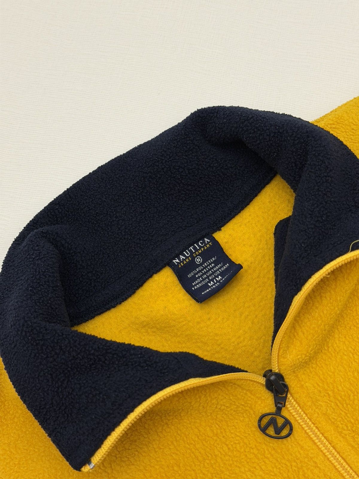 Nautica Vintage 90s Nautica Jeans Co. Yellow Fleece Quarter Zip M Size US M / EU 48-50 / 2 - 6 Thumbnail