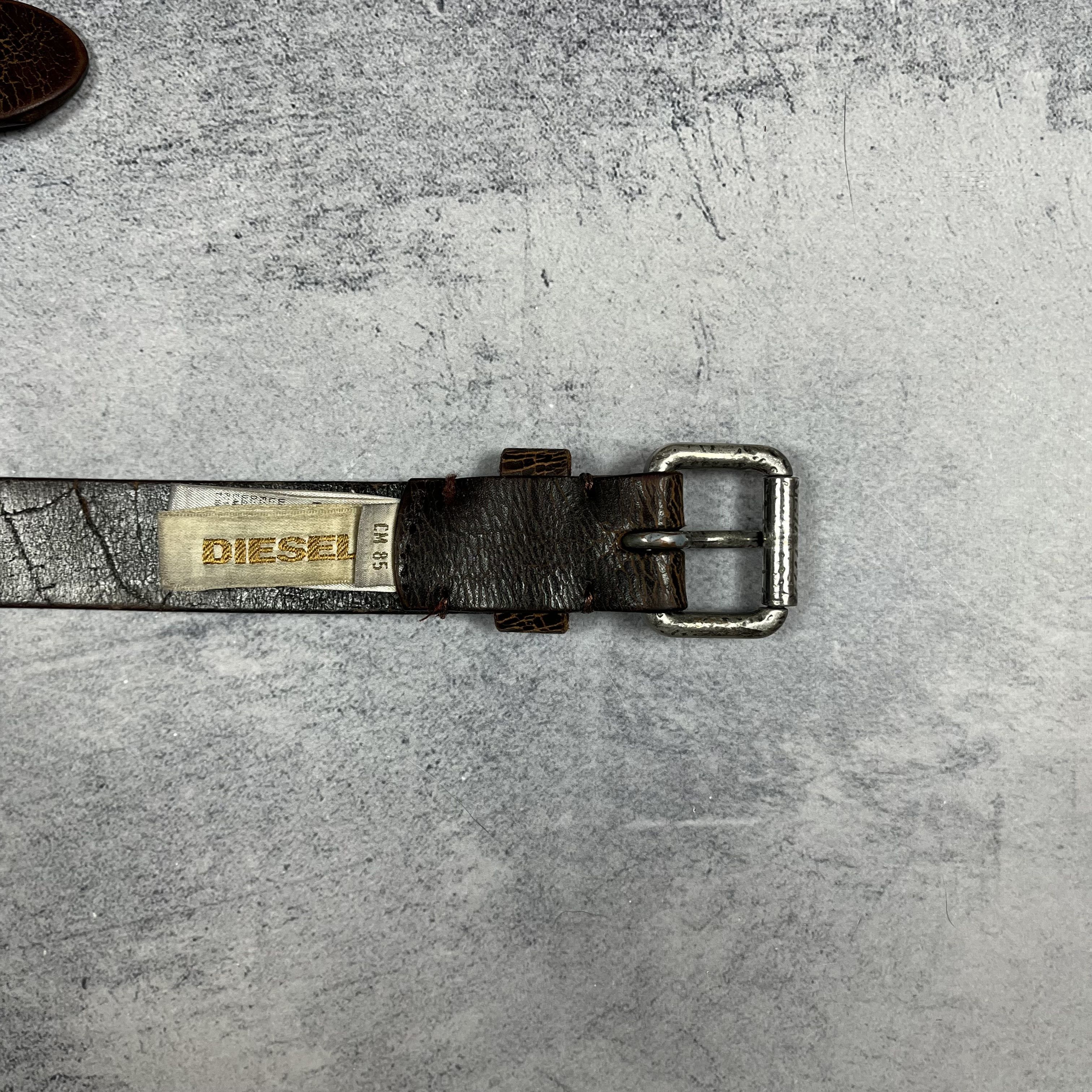Diesel Vintage Diesel Cow Leather Y2K Brown Belt 00’s Size ONE SIZE - 13 Thumbnail