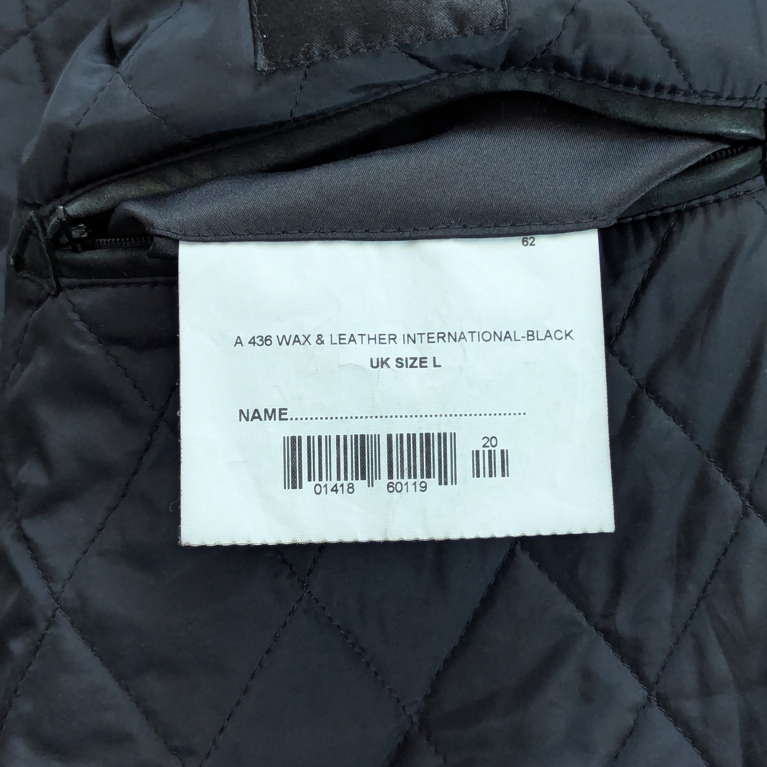 Barbour Barbour A436 Wax Leather INTERNATIONAL-BLACK Jacket MOTO Size US L / EU 52-54 / 3 - 16 Thumbnail