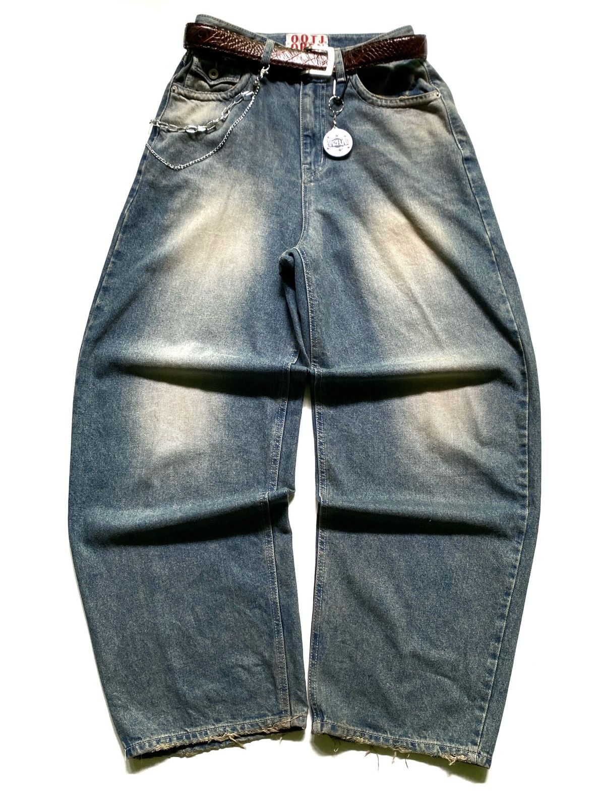 If Six Was Nine × JNCO × Vintage SICK💰 OOTJ Contrast Faded Baggy Jeans Size US 28 / EU 44 - 1 Thumbnail