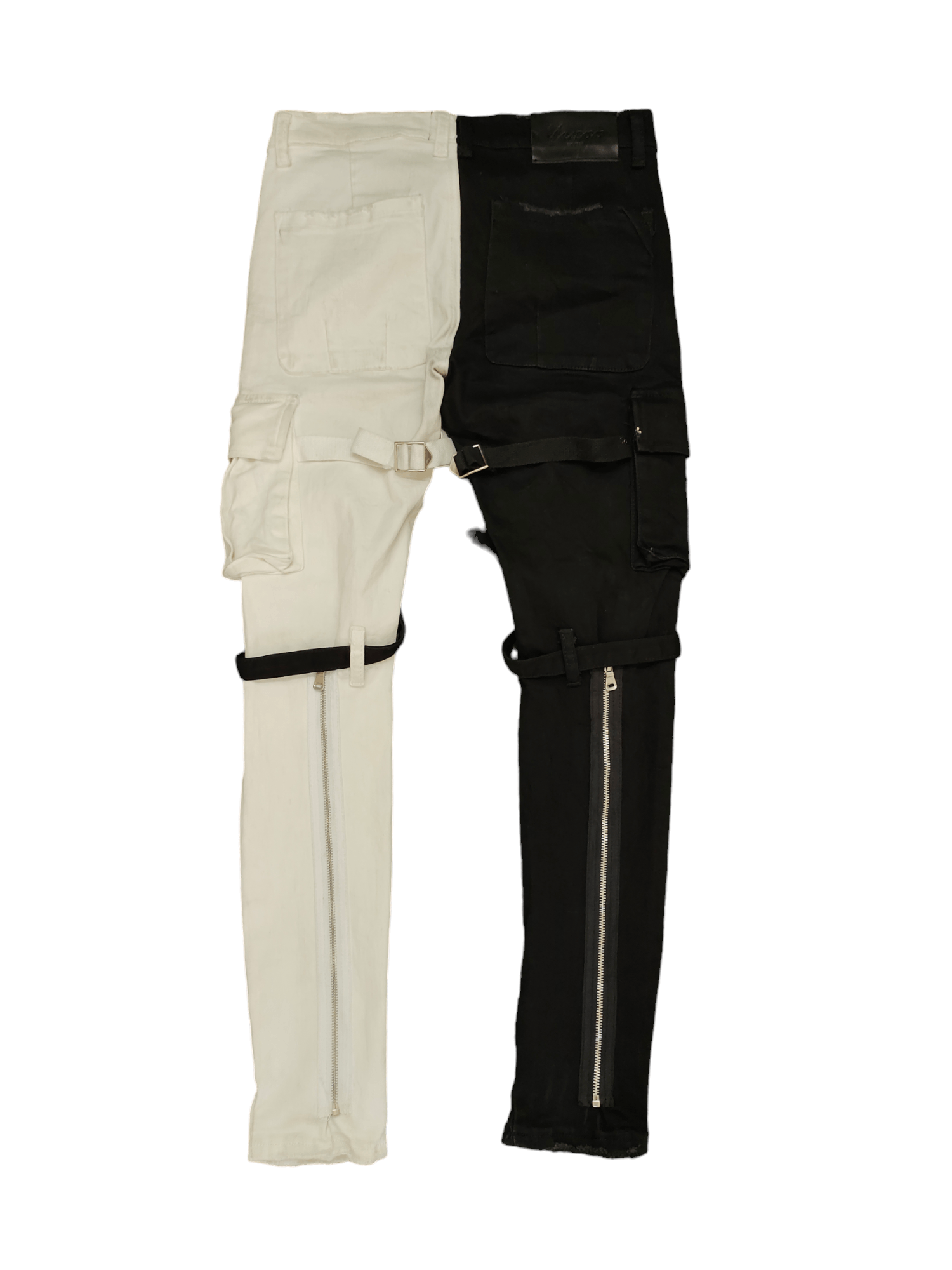 Japanese Brand Valabasas Black White Bondage Cargo Denim Jeans Cyperpunk Size US 32 / EU 48 - 10 Thumbnail