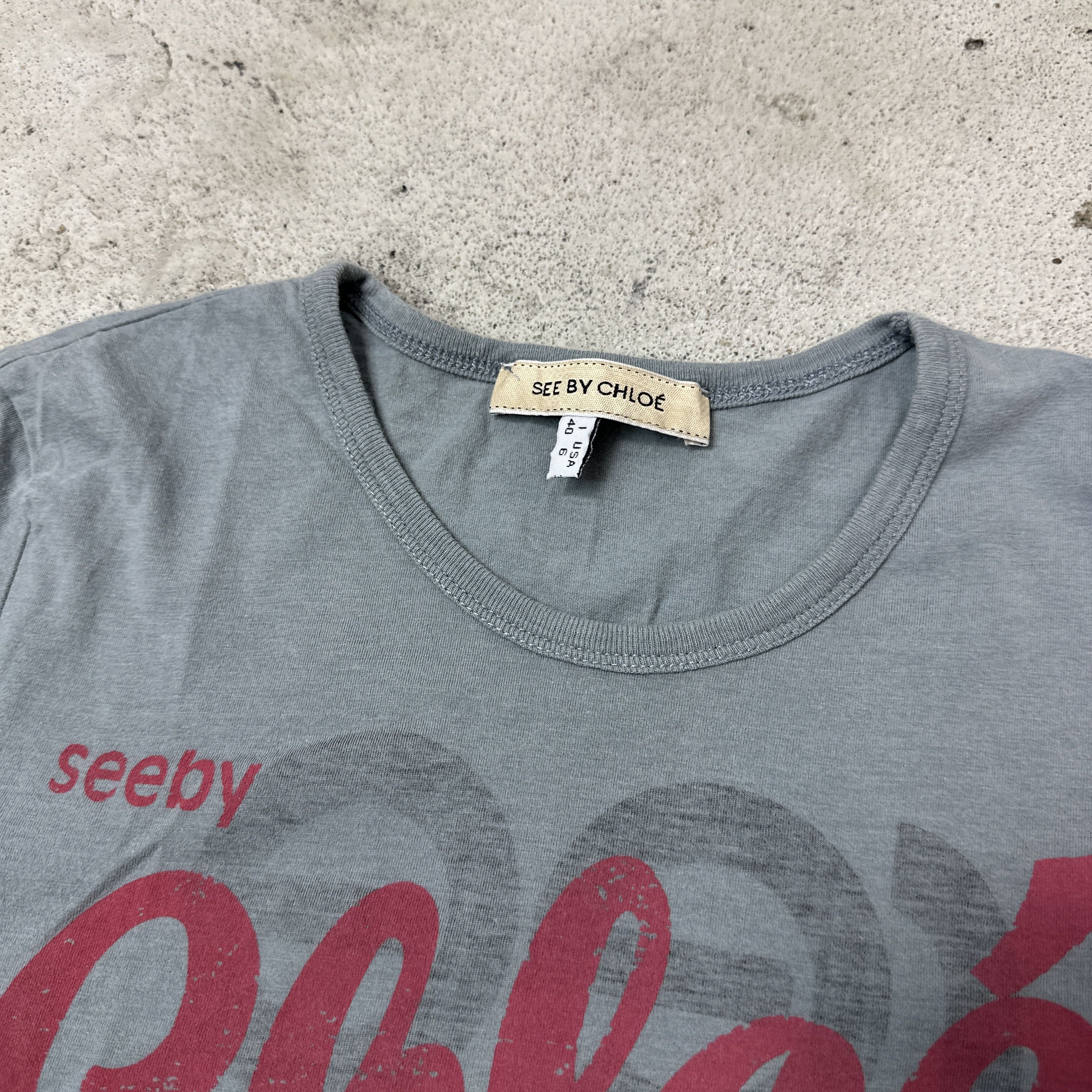 See by Chloe Vintage Printed Casual See by Chloe Fitted T-shirt 00s Size S / US 4 / IT 40 - 5 Thumbnail