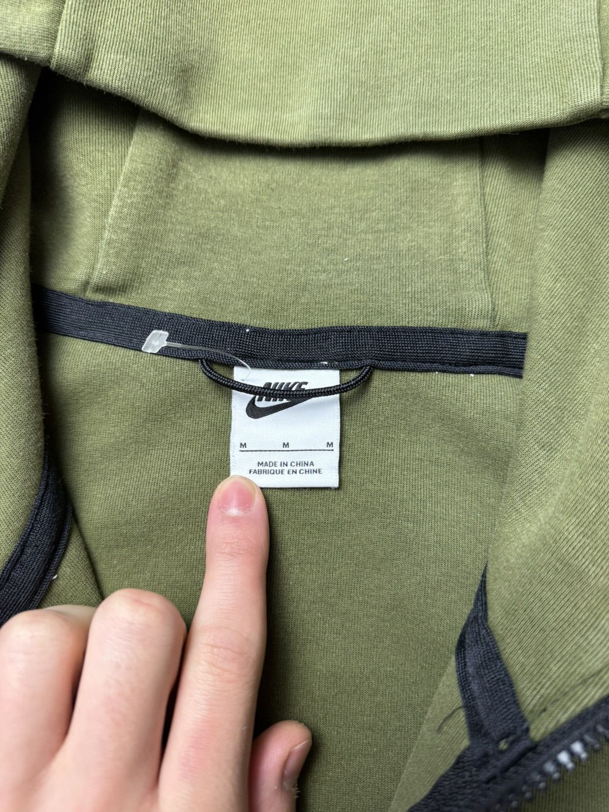 Nike Mens Nike Tach Fleece Green Zip Up Hoodie Drill Size US M / EU 48-50 / 2 - 12 Thumbnail