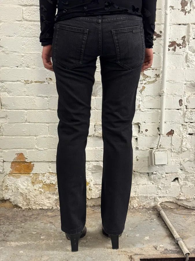 Prada 2000s Prada Black Slim Denim Jeans Size 26" / US 2 / IT 38 - 4 Thumbnail