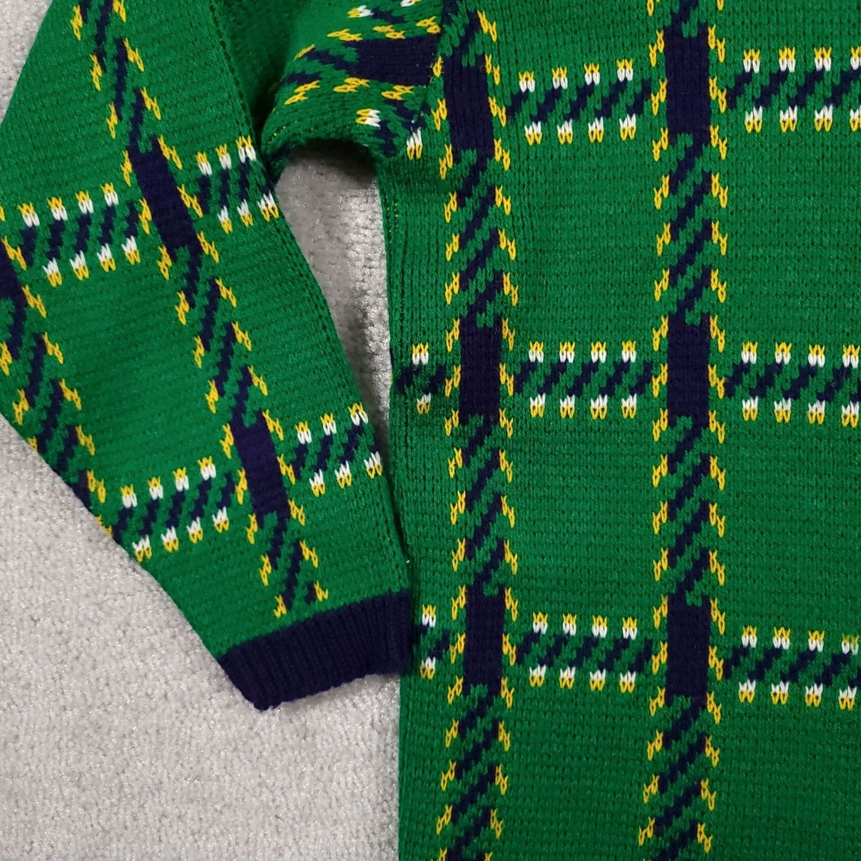 Vintage VINTAGE United States Cardigan Shirt Womens Medium Green Check Button Front USA Knit Sweater Cardigan Womens Regular M Green Check Pattern 90s? Size M / US 6-8 / IT 42-44 - 5 Thumbnail