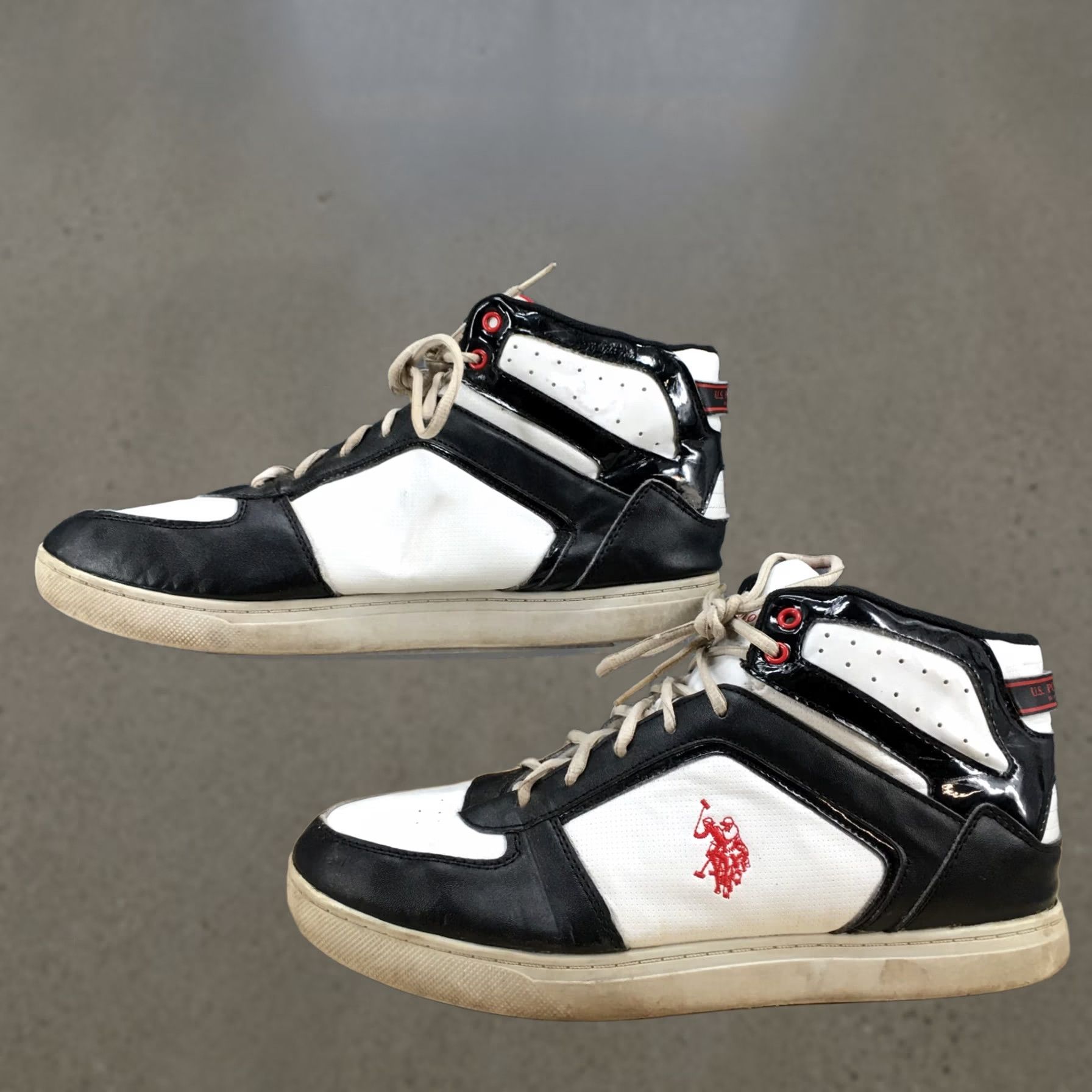Vintage US Polo Assn Shoes Mens 10.5 High Top Basketball Sneakers Black Lace Up Size US L / EU 52-54 / 3 - 1 Thumbnail