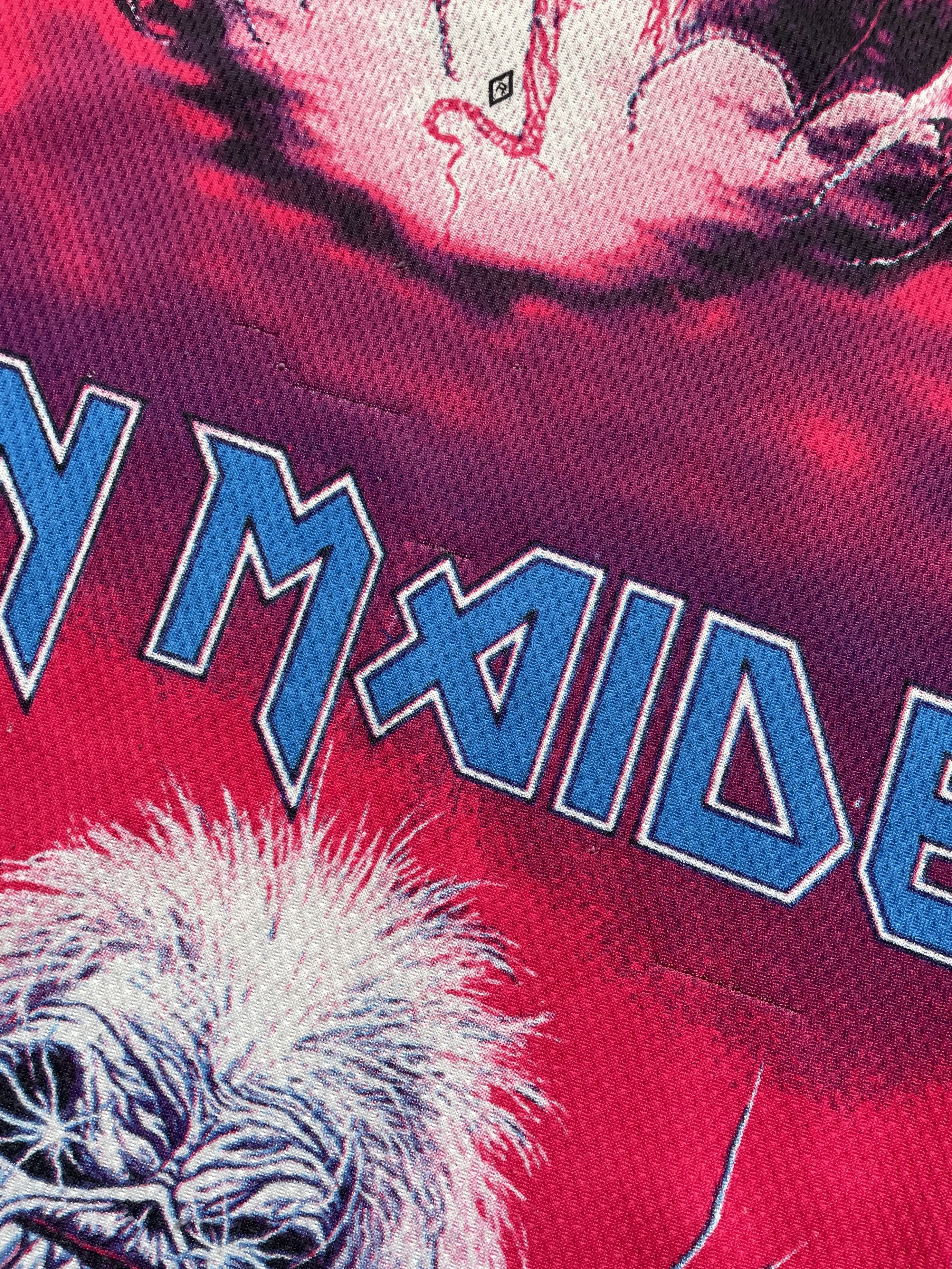Band Tees VINTAGE Y2K IRON MAIDEN LIVE AFTER DEAD PINK JERSEY Size US M / EU 48-50 / 2 - 5 Thumbnail
