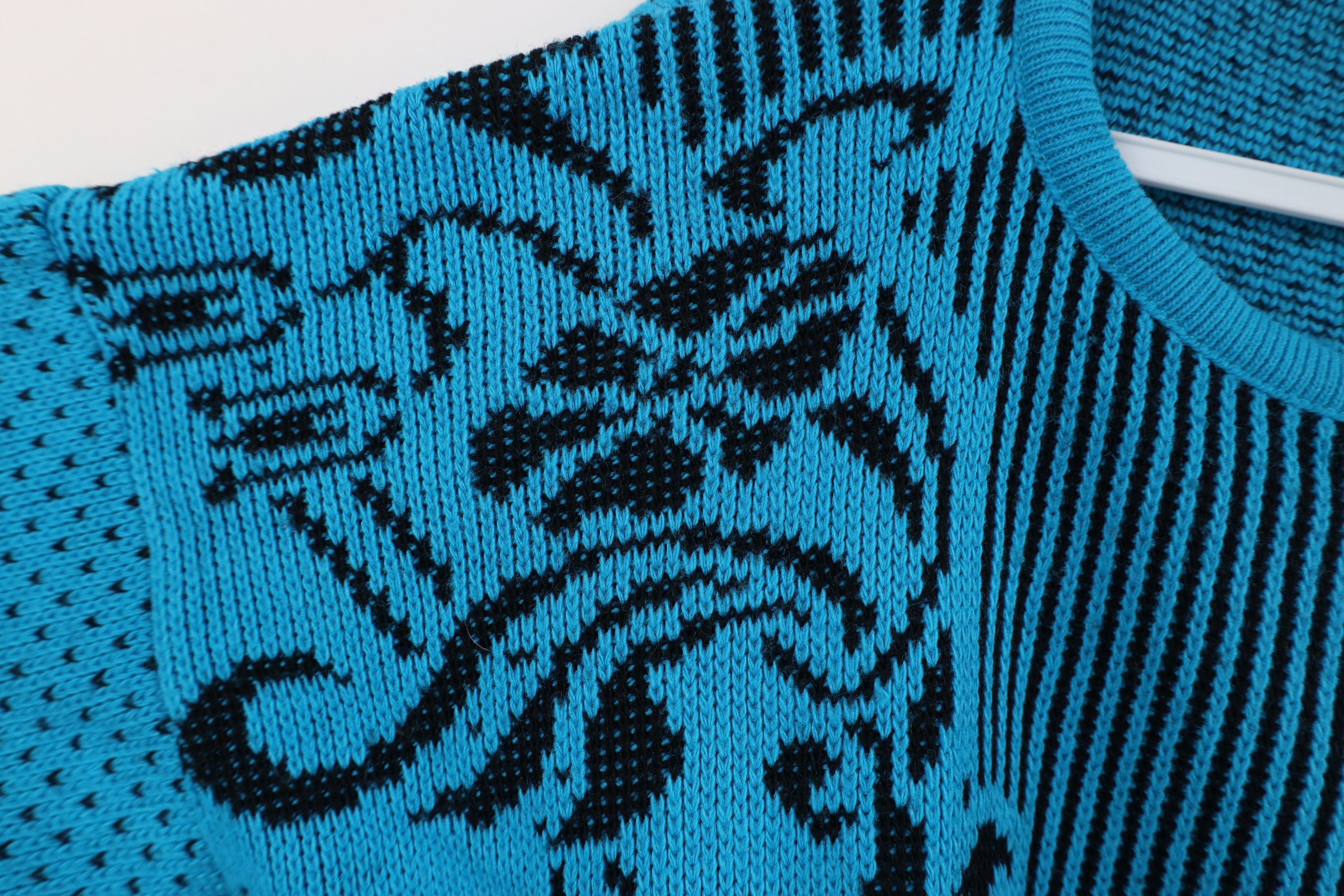 Vintage Vintage 80s 90s Streetwear Fair Isle Knit Sweater Blue Size XL / US 12-14 / IT 48-50 - 5 Thumbnail