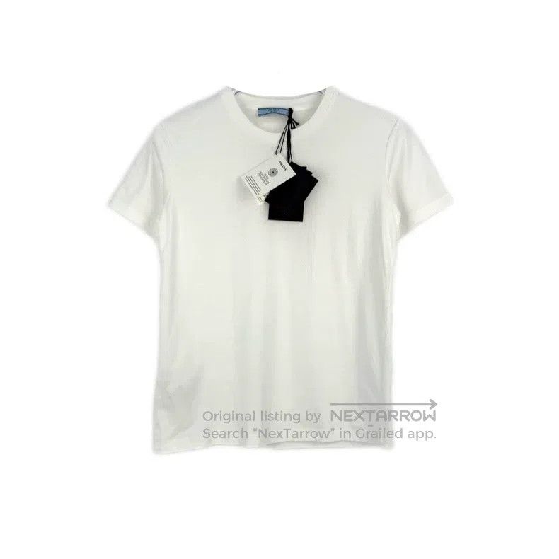 Prada Prada White cloth triangle label solid colour short sleeve Size US M / EU 48-50 / 2 - 1 Thumbnail