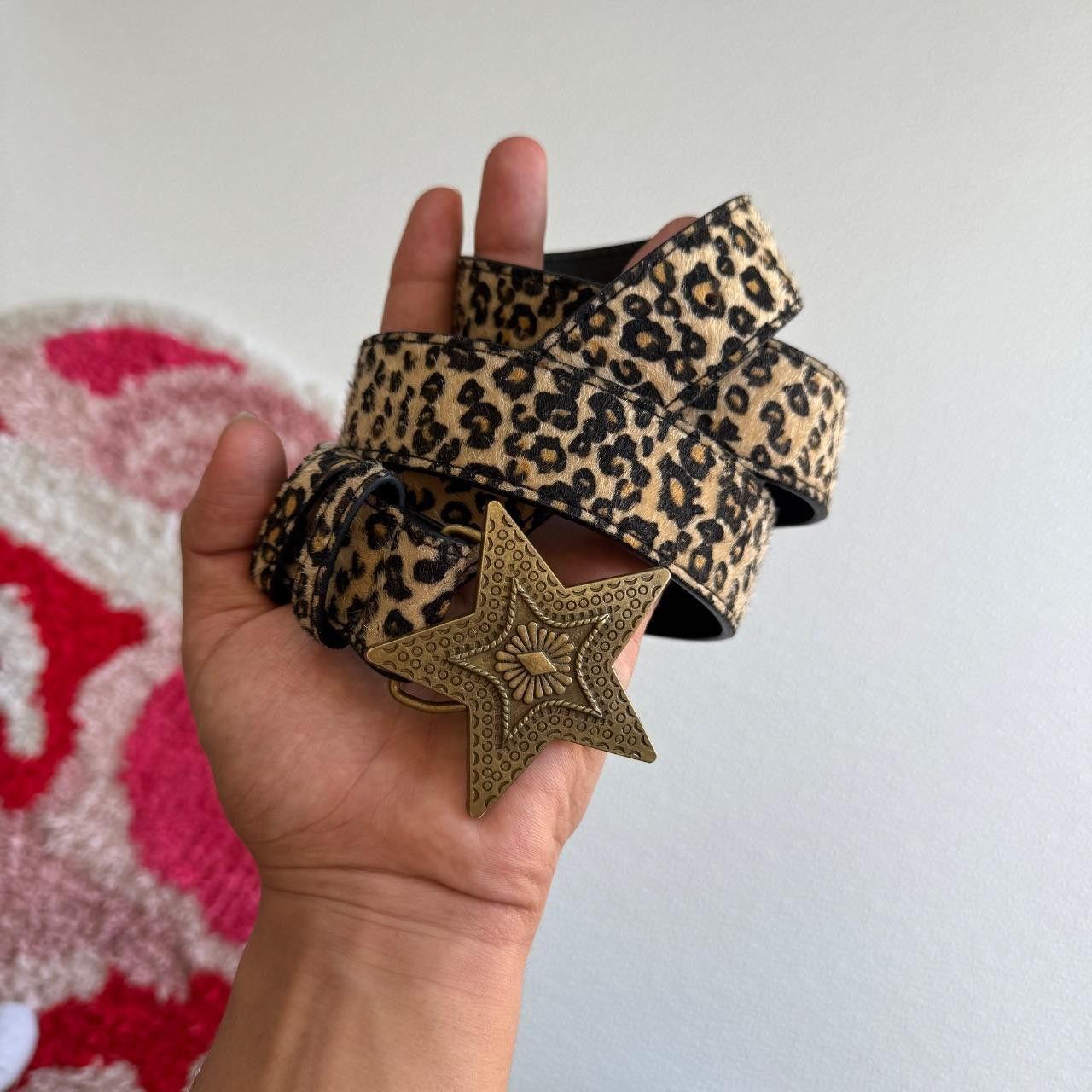 Other Leopard Star Buckle Western Belt Y2K Size ONE SIZE - 2 Thumbnail