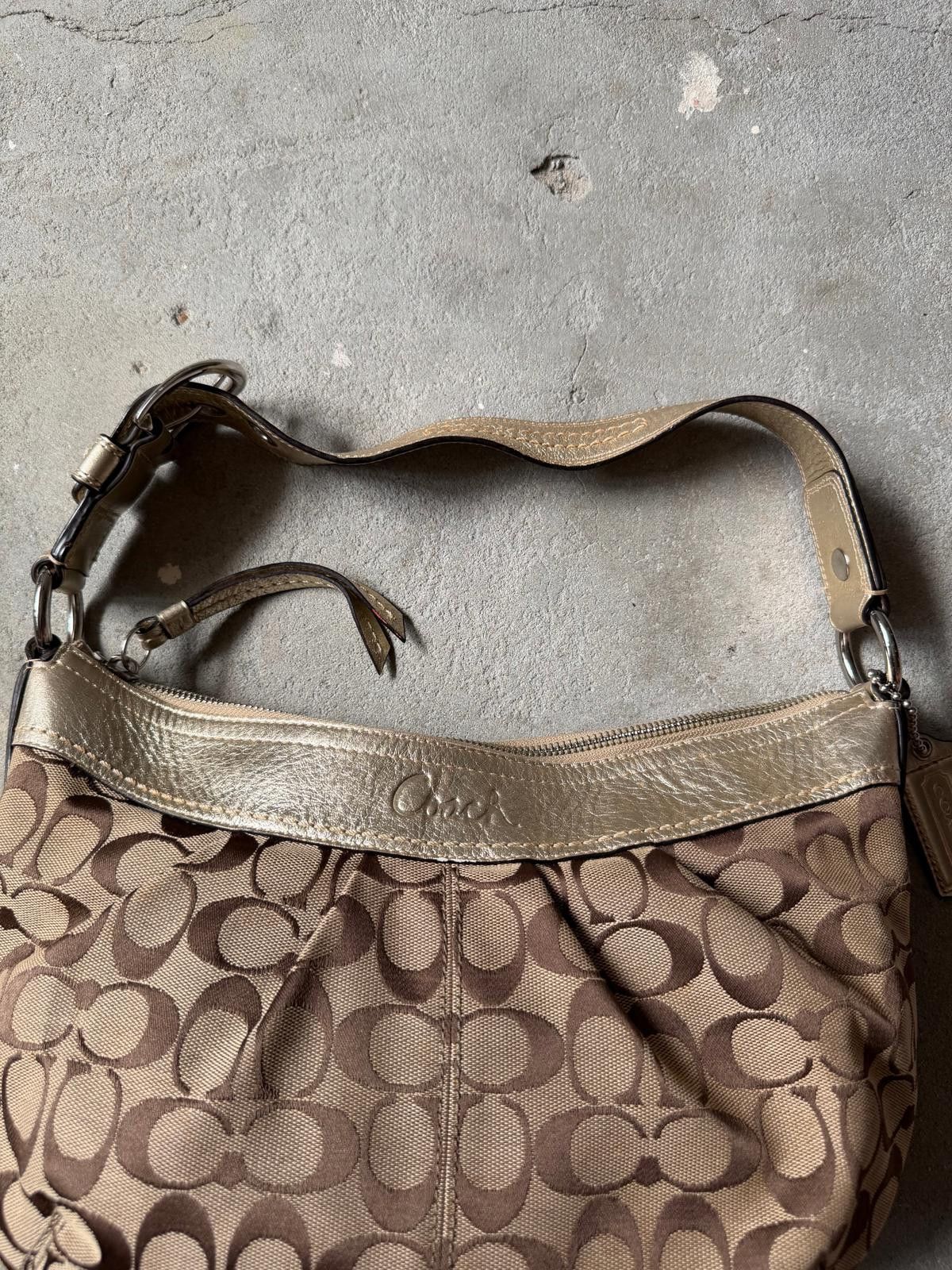 Coach Coach Signature Sufflette Shoulder Bag Beige/Gold Size ONE SIZE - 6 Thumbnail