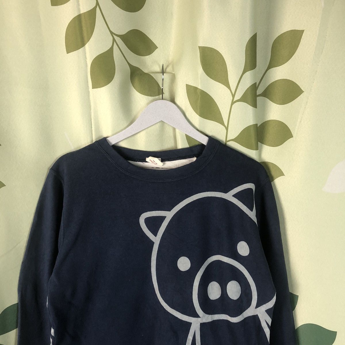 Japanese Brand Drug Stores pig Dark Blue Sweatshirt #7430 Size US M / EU 48-50 / 2 - 2 Thumbnail