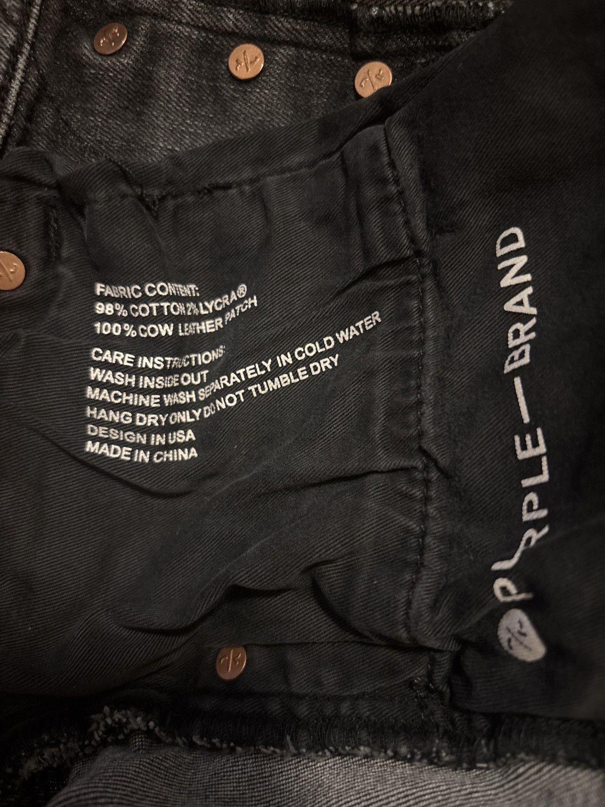 Purple Brand P001 Black Overspray Size US 29 - 10 Thumbnail