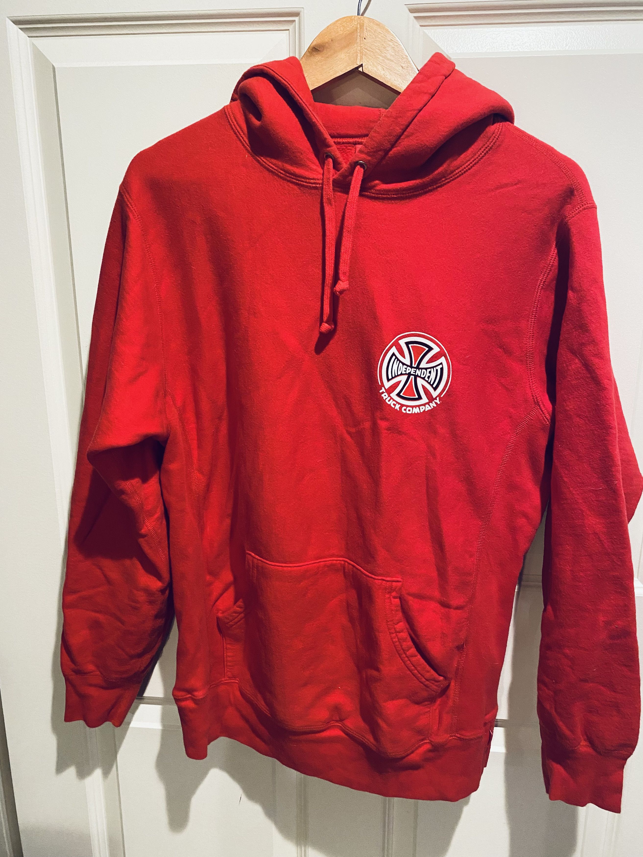 image of Independent Truck Company Fuck The Rest Hoodie in Red, Men's (Size Medium)