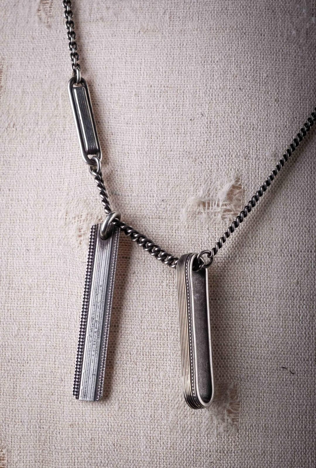 Werkstatt Munchen Werkstatt Munchen M3881 Silver Necklace Lines Size ONE SIZE - 6 Thumbnail