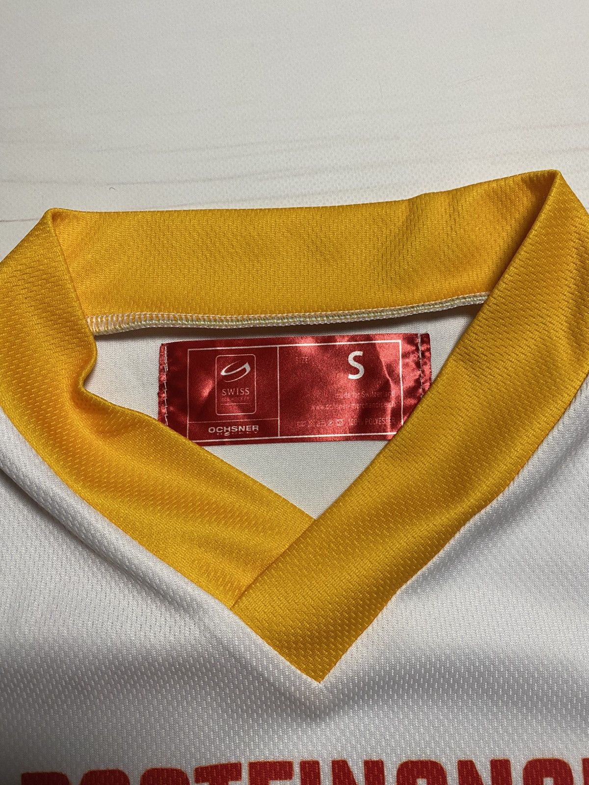 NHL Ochsner Postfinance trophy Switzerland ice hockey jersey Size US S / EU 44-46 / 1 - 3 Thumbnail