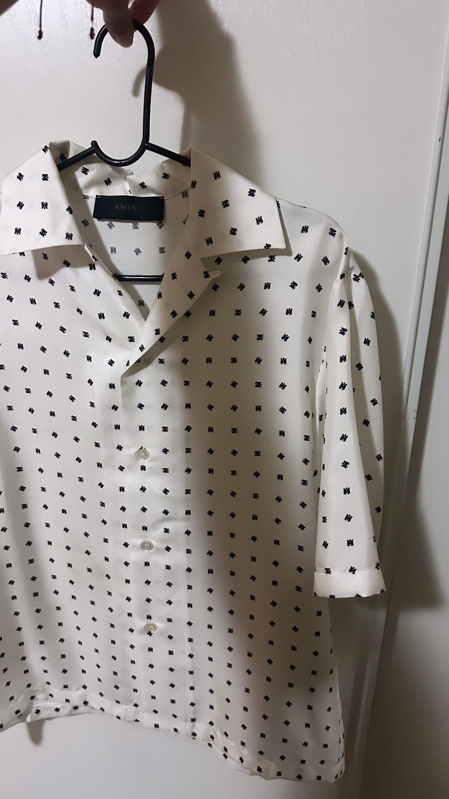 image of Amiri Silk Shirt in White, Men's (Size Small)