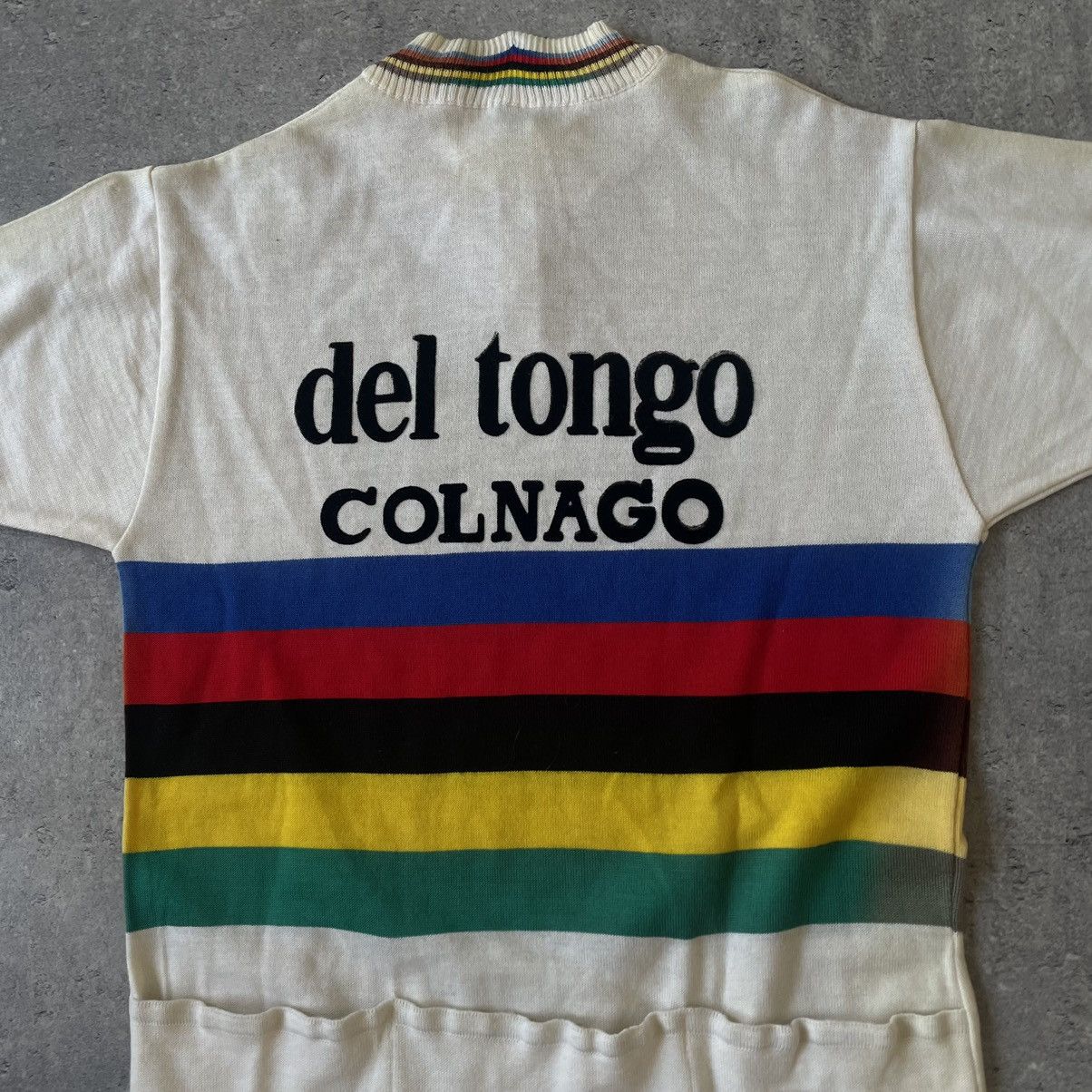 Vintage Vintage Cycling Jersey Del Tongo Colango 80s Size US S / EU 44-46 / 1 - 11 Thumbnail