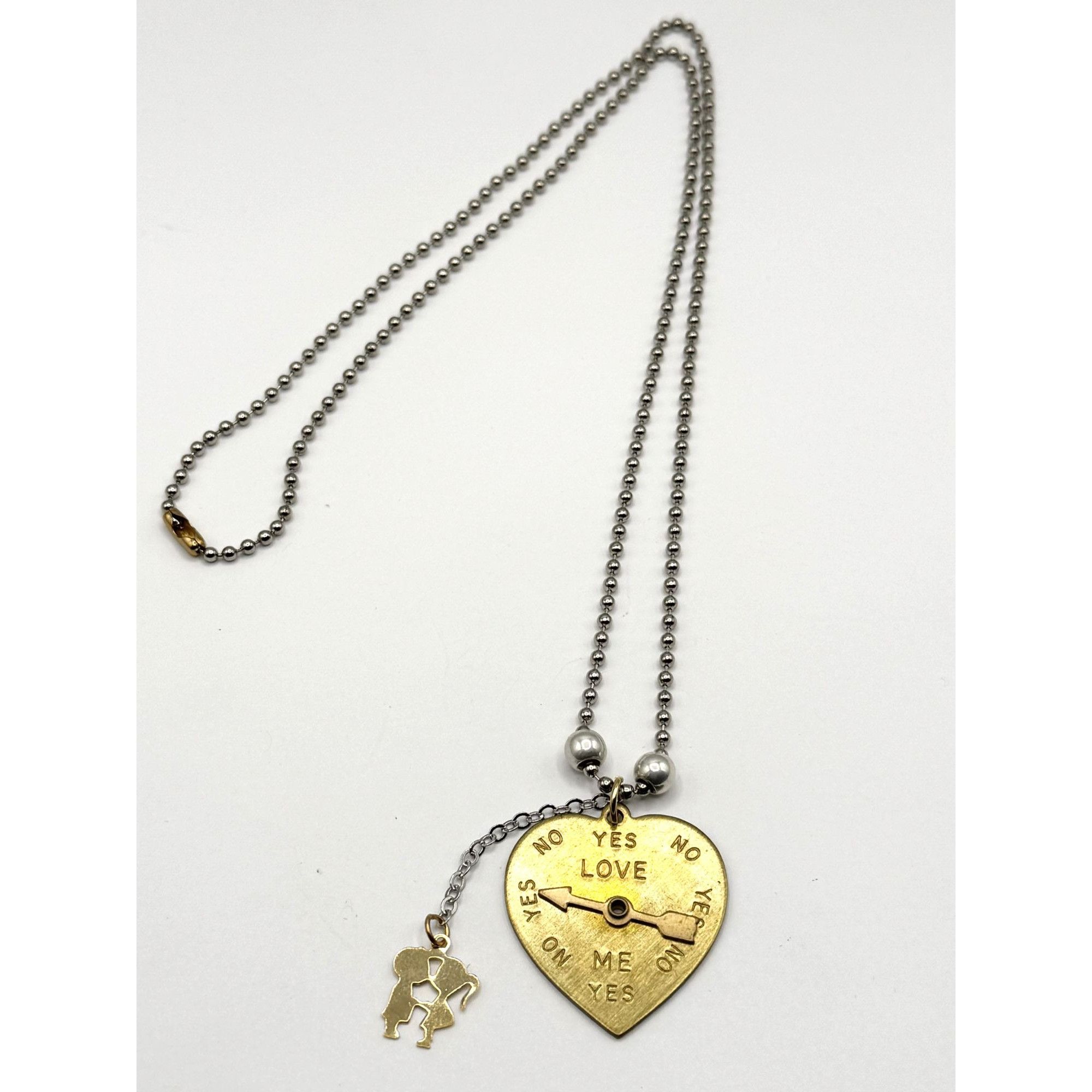 Vintage Vintage love meter charm bead chain necklace Size ONE SIZE - 1 Thumbnail