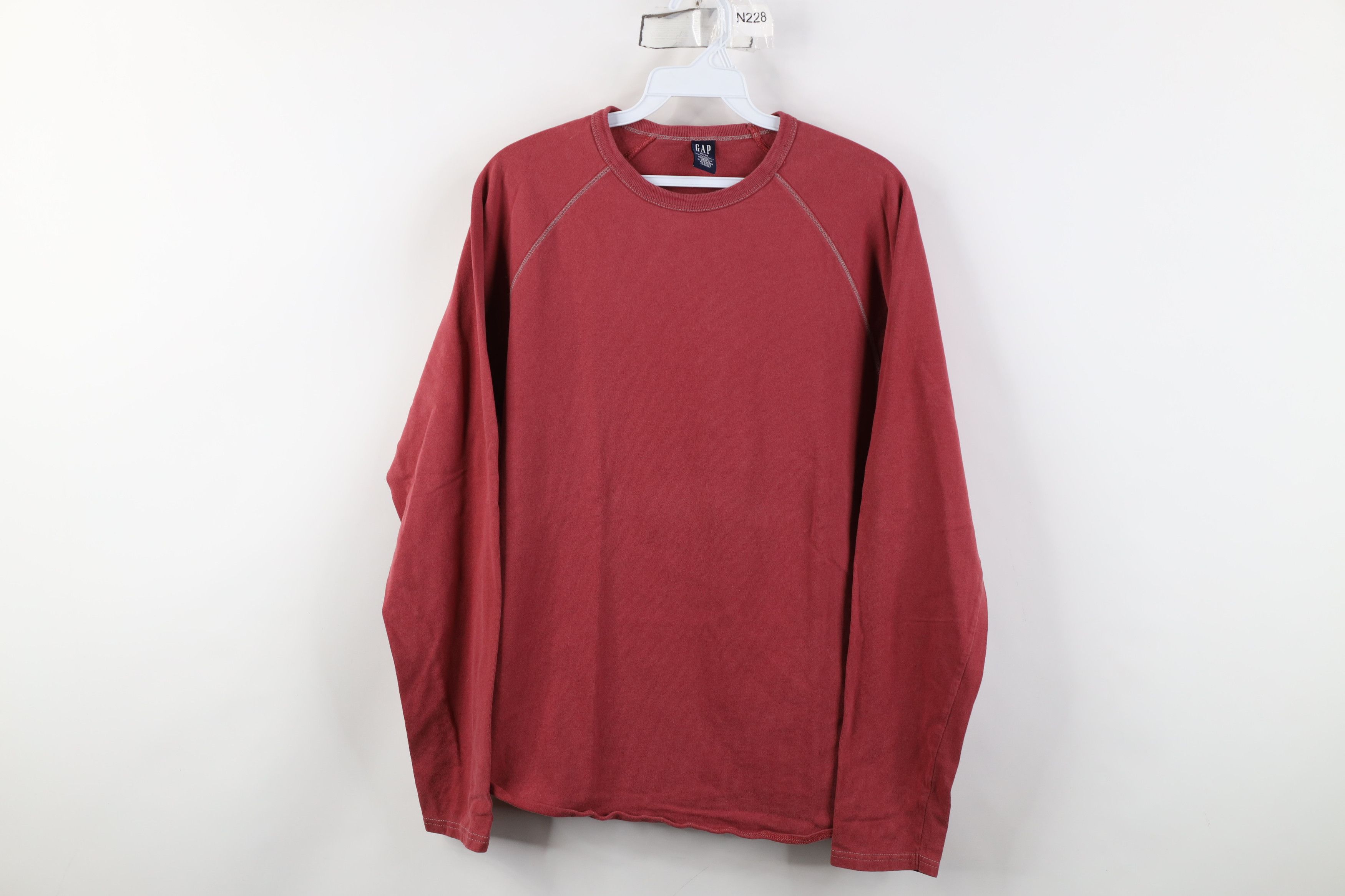 Gap Vintage Y2K Gap Ribbed Knit Raglan Long Sleeve T-Shirt Size US M / EU 48-50 / 2 - 1 Thumbnail