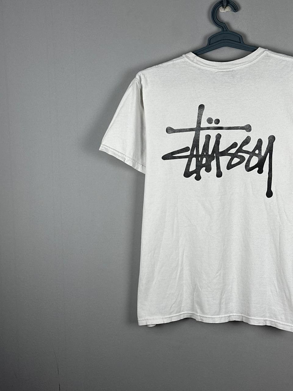Stussy Vintage Stussy Iconic Big Logo White T Shirt Size US M / EU 48-50 / 2 - 10 Thumbnail