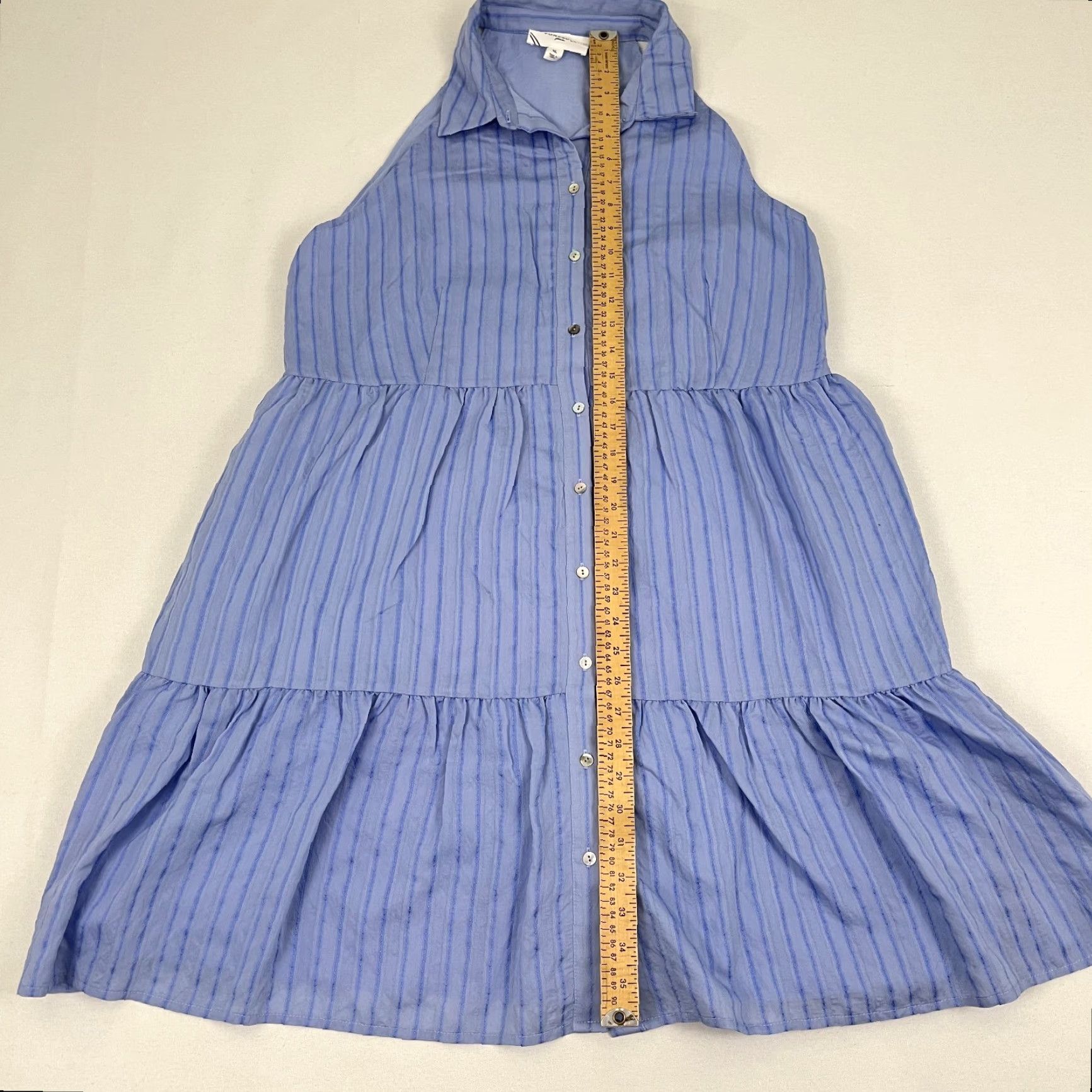 Vintage Tuckernuck Pomander Place Seersucker Sailor Dress A-Line V-Neck XL Blue Womens Size XL / US 12-14 / IT 48-50 - 3 Thumbnail
