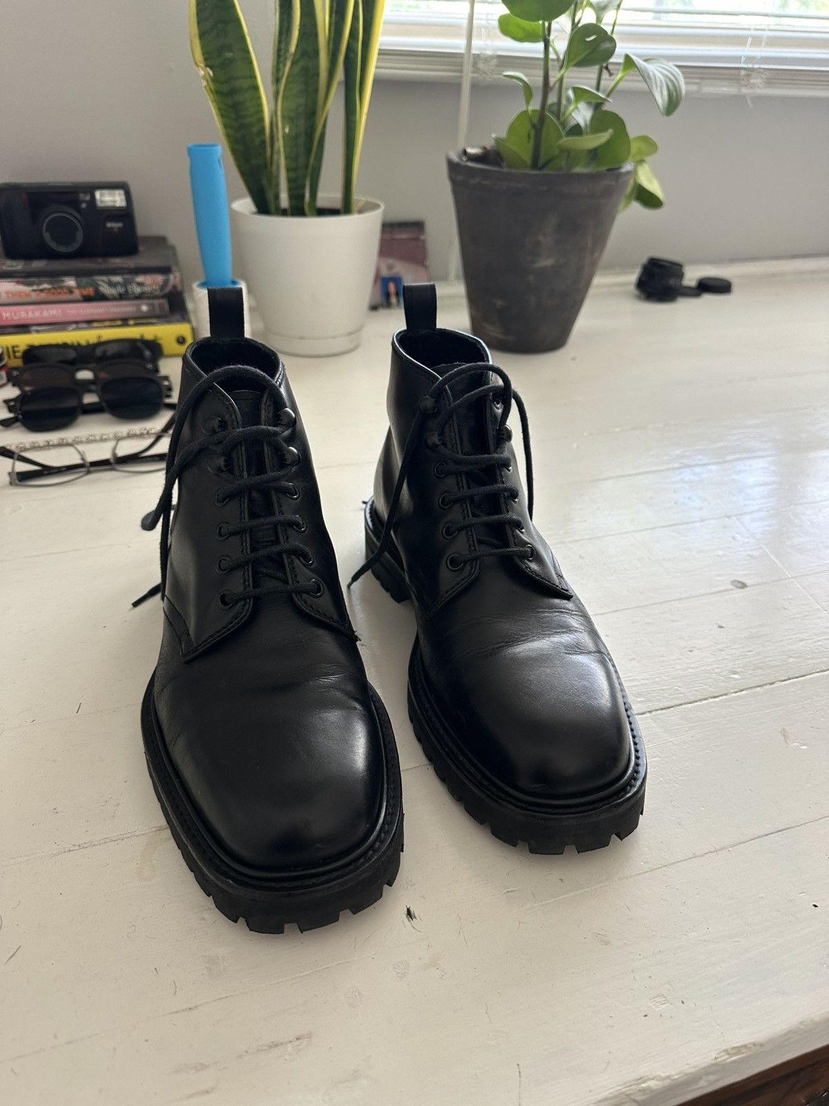Officine Generale Black leather boots Size US 8 / EU 41 - 2 Thumbnail