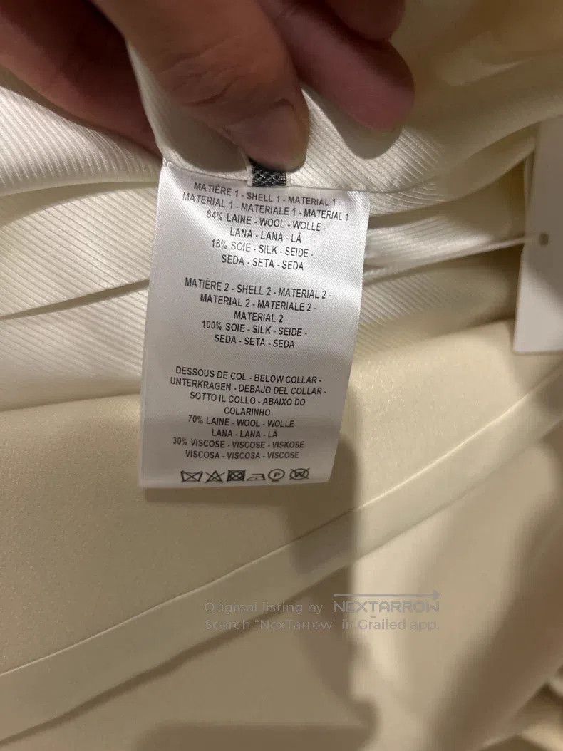 Hermes Hermes Off-white wool coat, 100% wool Size XXS / US 00 / IT 34 - 8 Thumbnail