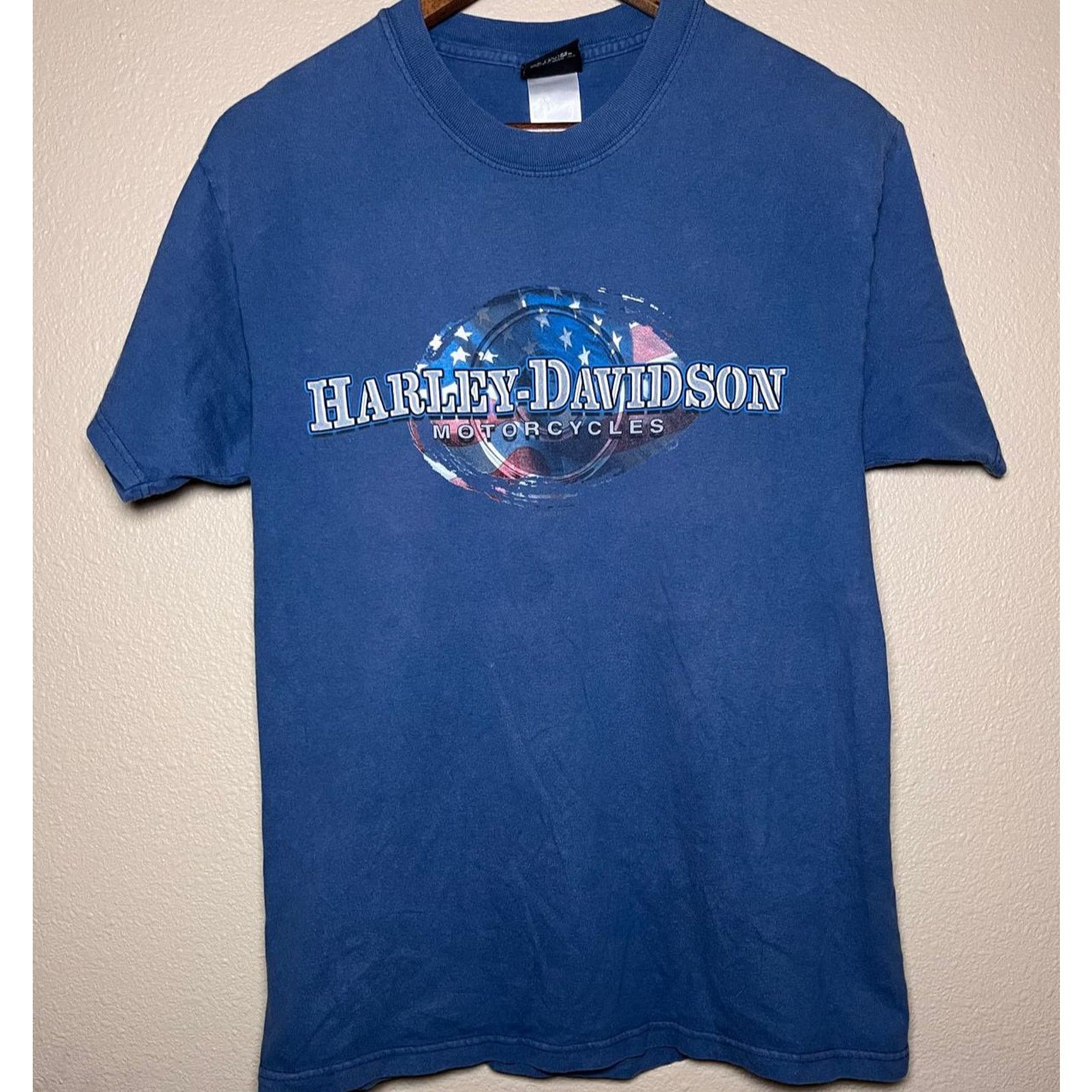 Harley-Davidson 🏍️ American Flag Logo Tee – Size M
