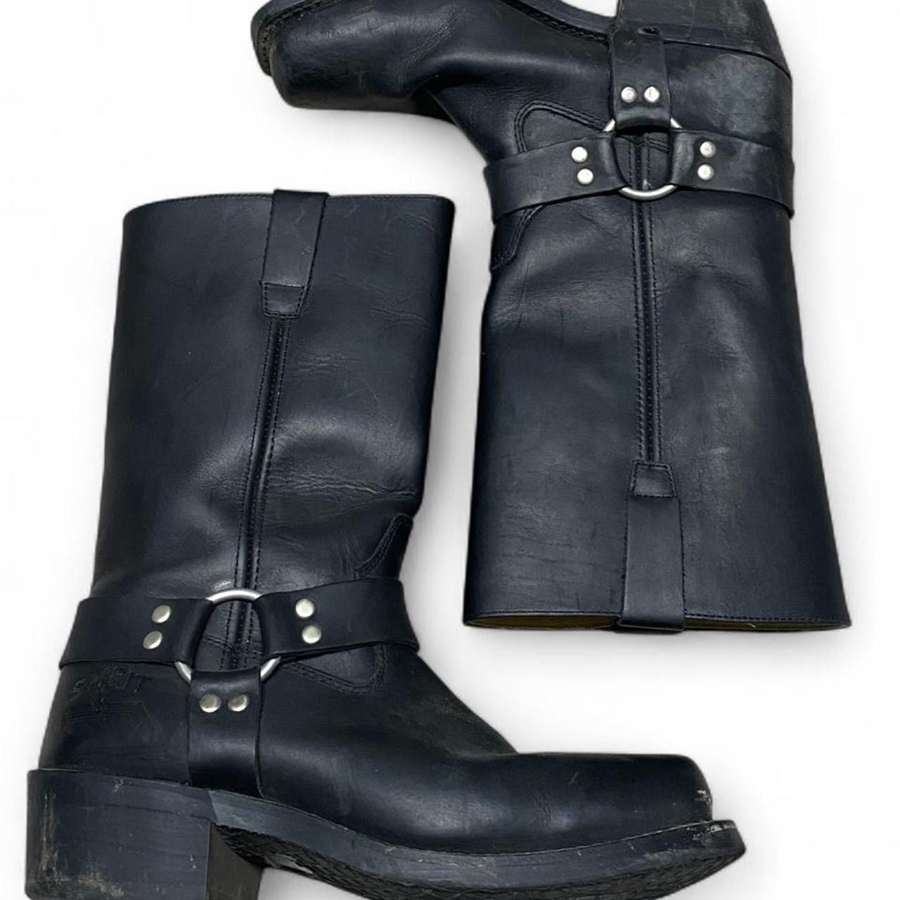 NKTRMNV Bovine Leather Boots BL-2RZ-2SL Black Double Zip Mens Size 43 US 10 Black Cowhide Western Boots with Side Zipper | Abilene 6464  main image 4
