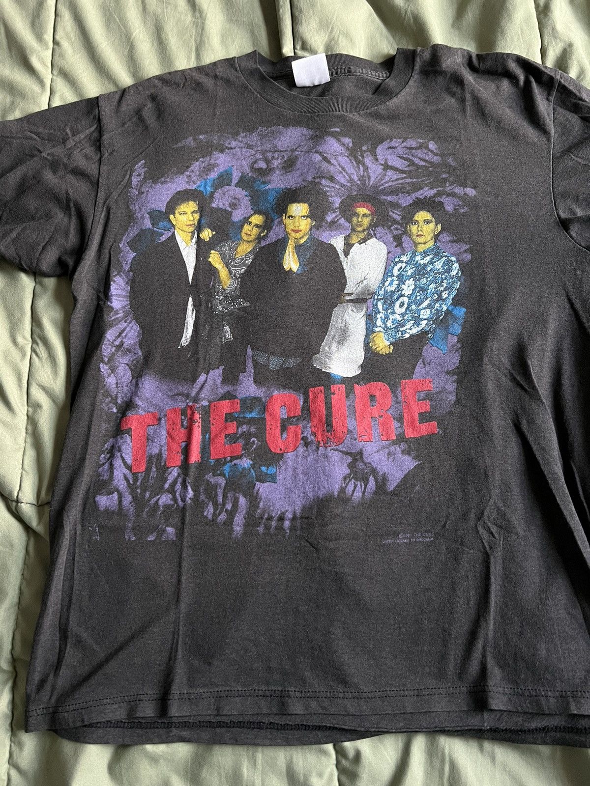 image of Band Tees x Vintage 1989 The Cure Prayer Tour in Black, Men's (Size Medium)