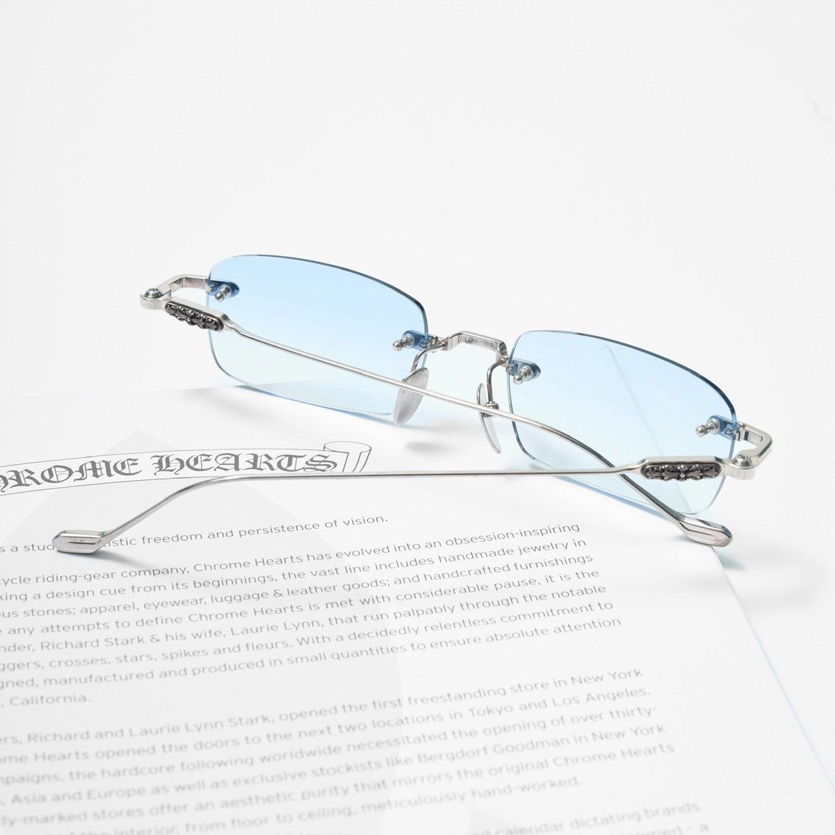 Chrome Hearts CHROME HEARTS SOFFFFFFFFERS I SHINY SILVER SUNGLASSES Size ONE SIZE - 7 Thumbnail