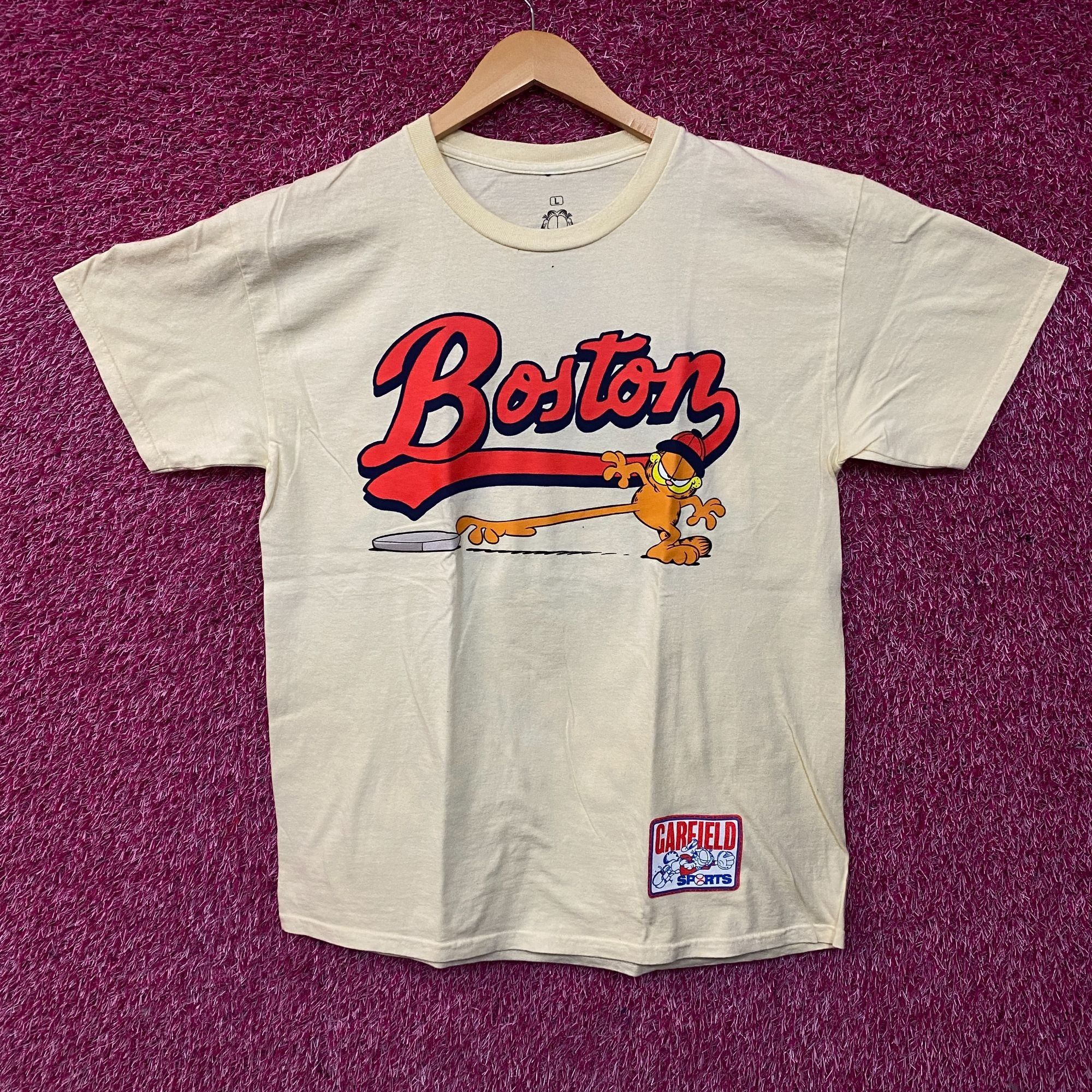Nickelodeon Garfield Boston Baseball Cartoon Graphic Design T-Shirt Larg Size US L / EU 52-54 / 3 - 1 Thumbnail