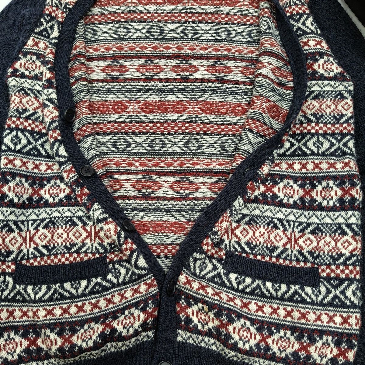 The Difference Vintage The Difference Rupert Patterned Knit Cardigan Button Size M / US 6-8 / IT 42-44 - 12 Thumbnail
