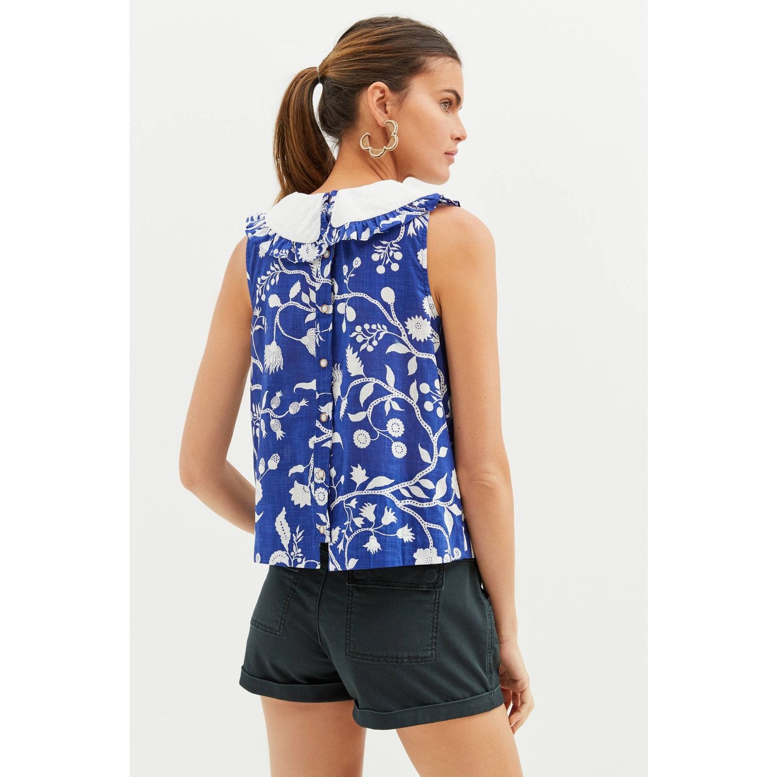 Anthropologie New Anthropologie Maeve Pintucked Blouse $120 SIZE 4 Blue Size S / US 4 / IT 40 - 4 Thumbnail