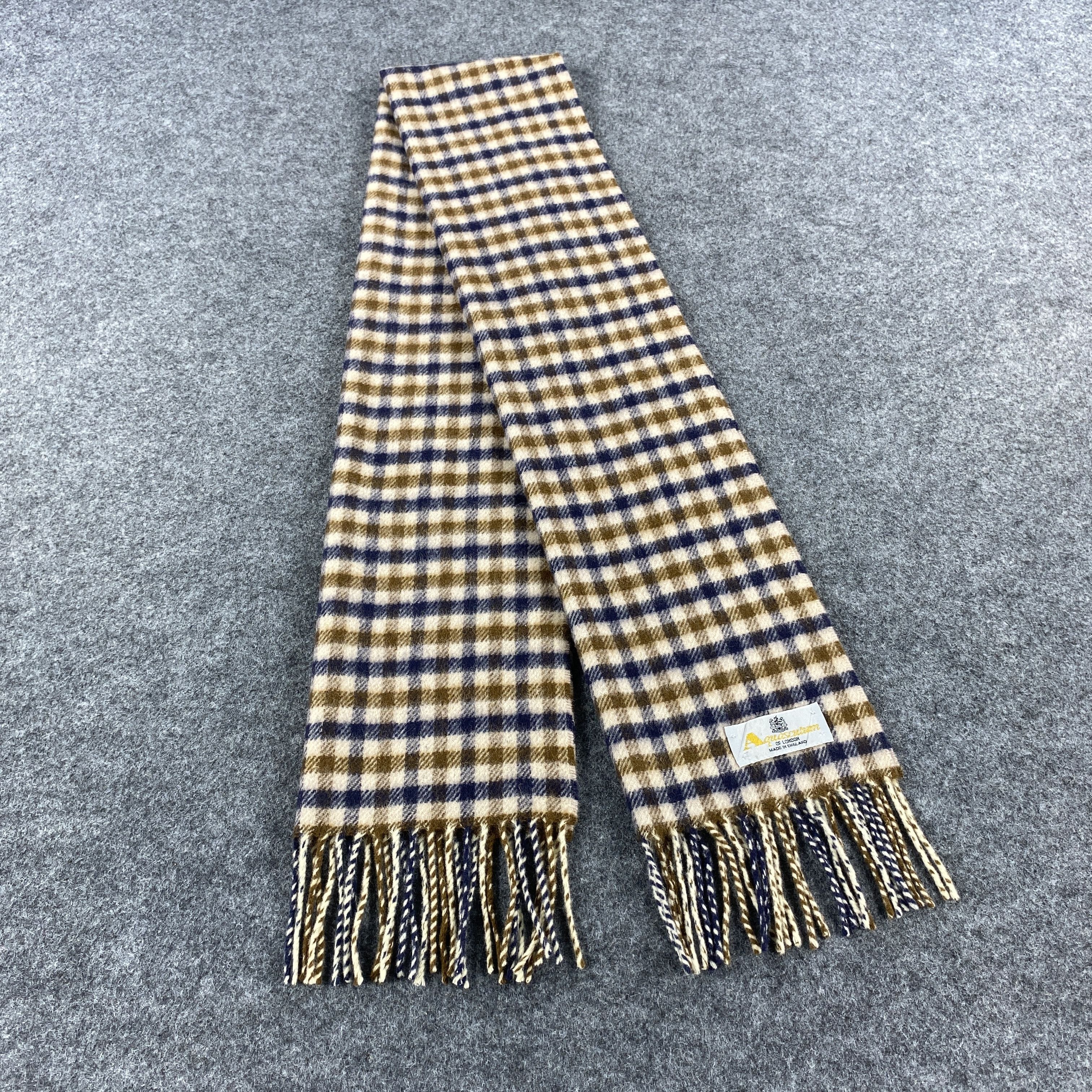 Aquascutum × Vintage GF10613 Aquascutum Scarf Neck Wear Muffler Nova Check Size ONE SIZE - 1 Thumbnail