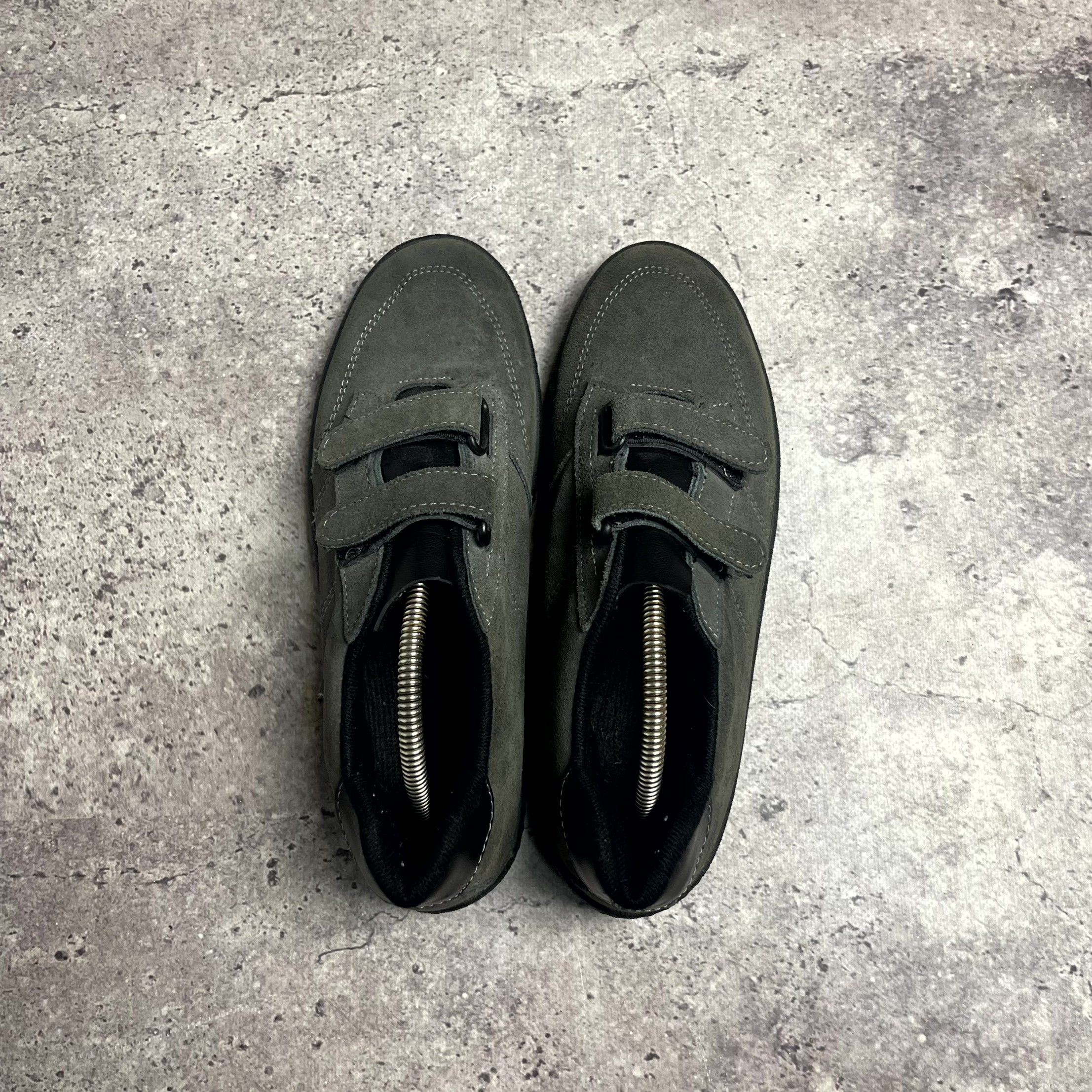 Vintage Vintage Suede Double Strap Gray/Black Sneakers Size EU 42 Size US 9 / EU 42 - 8 Thumbnail