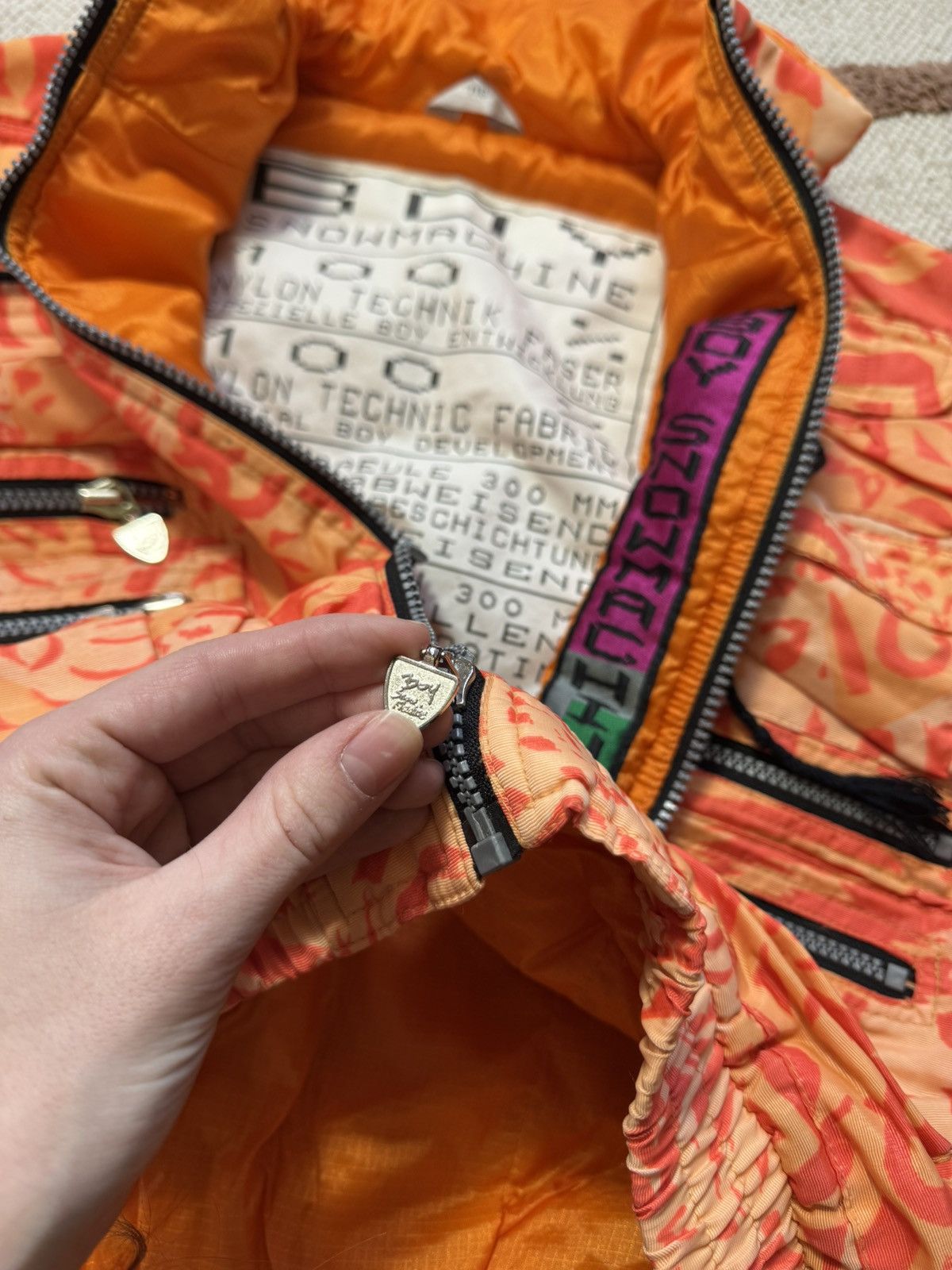 Vintage VINTAGE BOY SNOWMACHINE ORANGE JACKET VEST Size M / US 6-8 / IT 42-44 - 3 Thumbnail