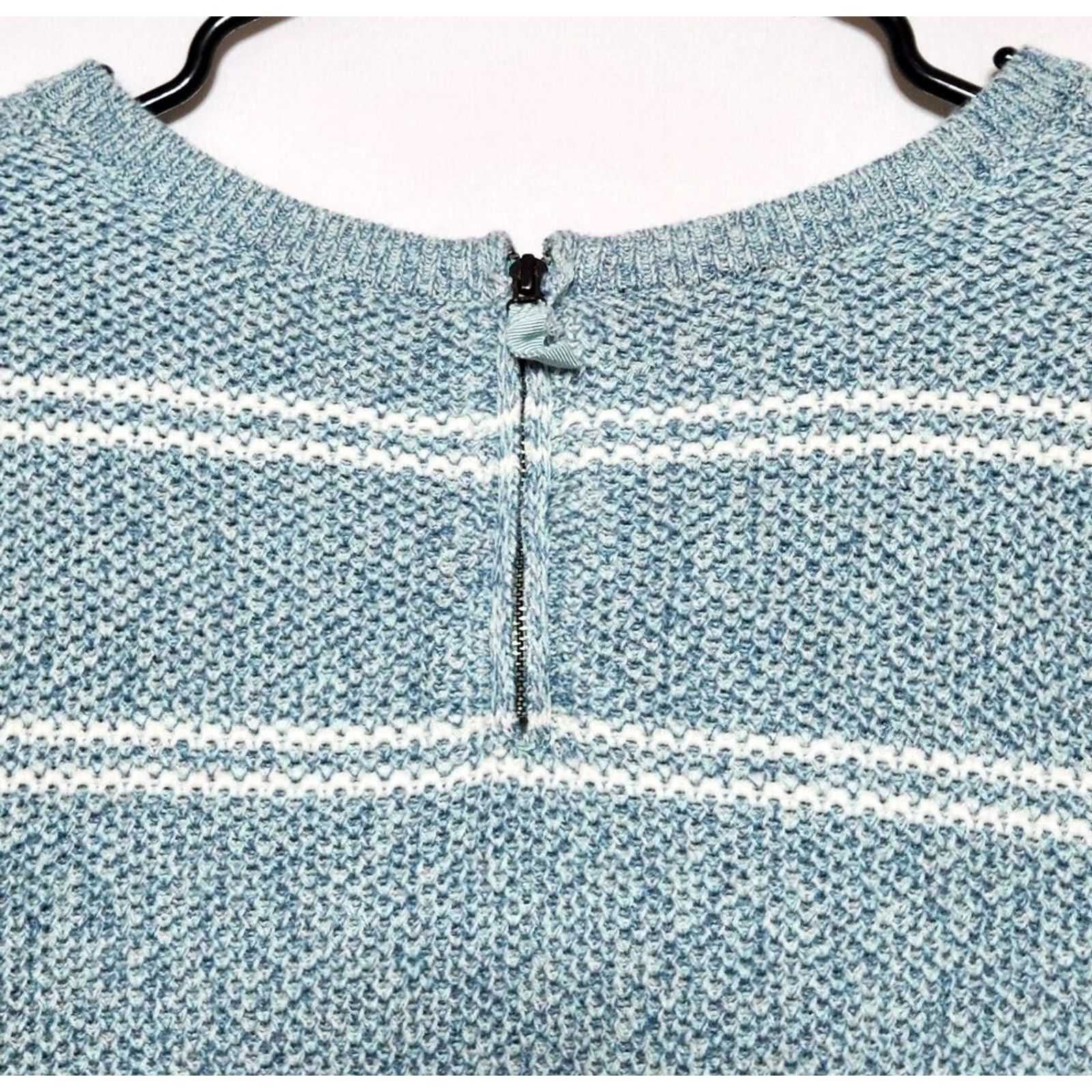 Talbots Talbots Womens Sweater Blue Striped Knit Pullover Cotton Blend Long Sleeve X Size XL / US 12-14 / IT 48-50 - 4 Thumbnail