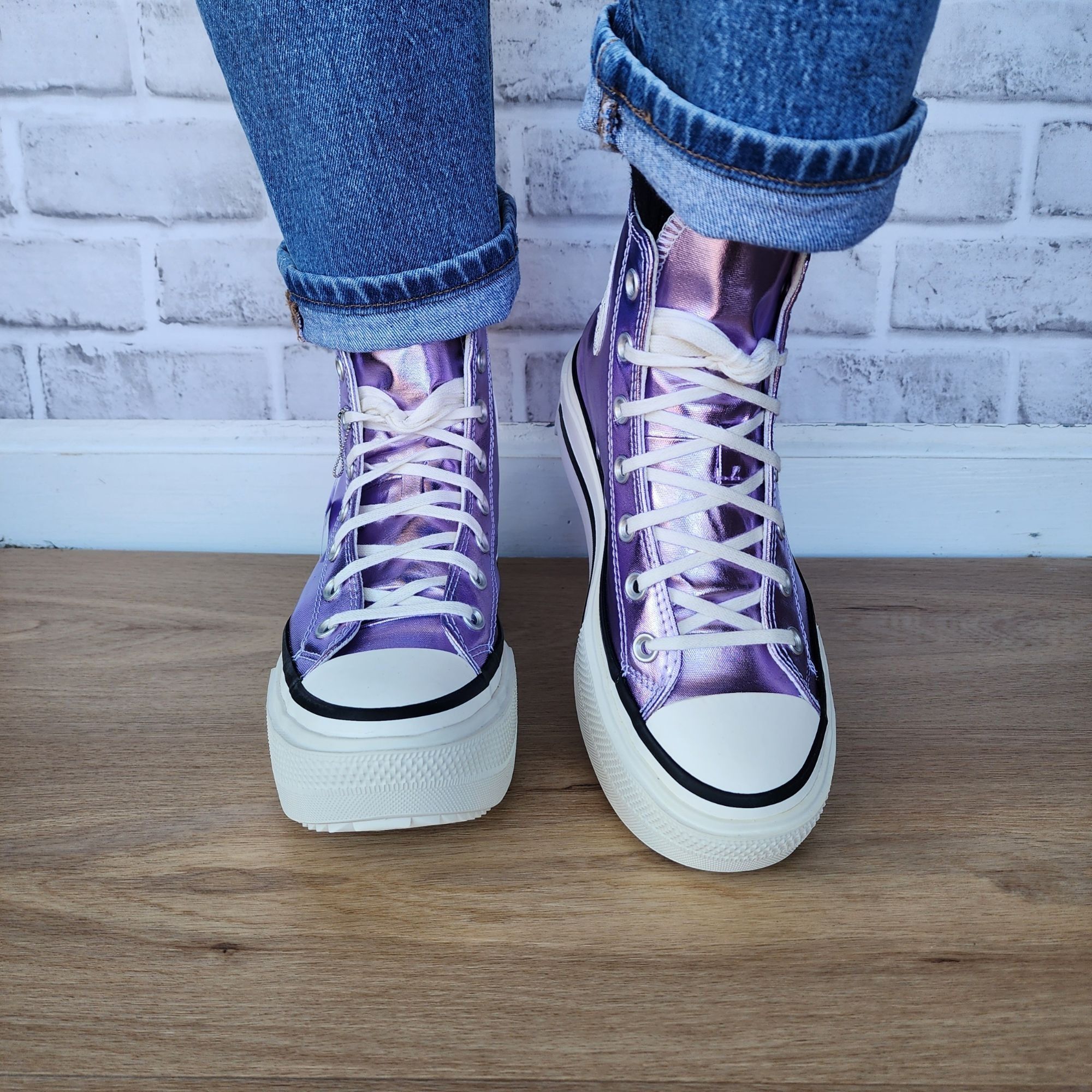 Converse ⭐Converse Chuck Taylor All Star Lift Double Stack Purple 7.5 Size US 7.5 / IT 37.5 - 5 Thumbnail