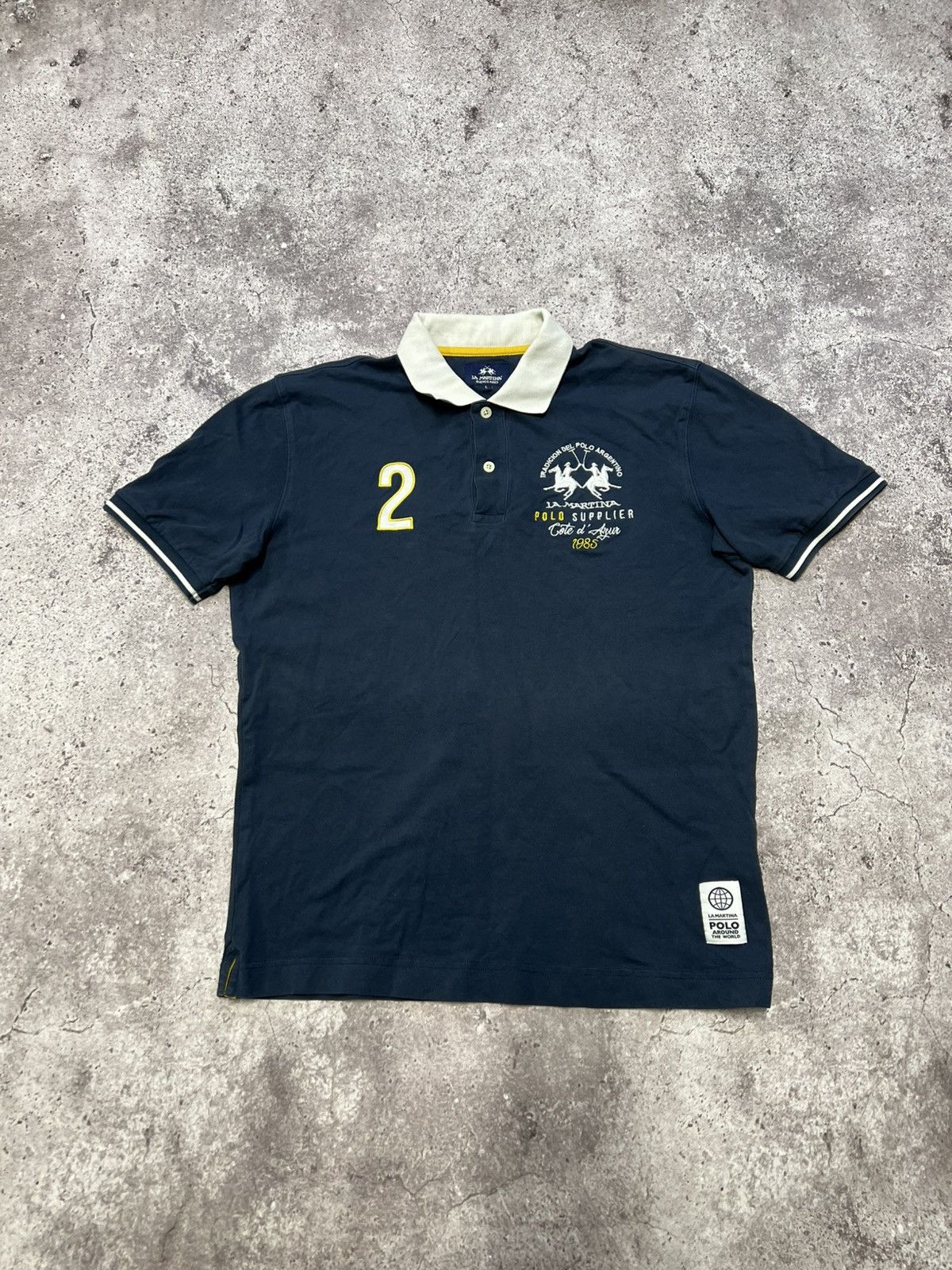 La Martina Vintage La Martina Argentina Big Logo Polo T Shirt Size US L / EU 52-54 / 3 - 2 Thumbnail