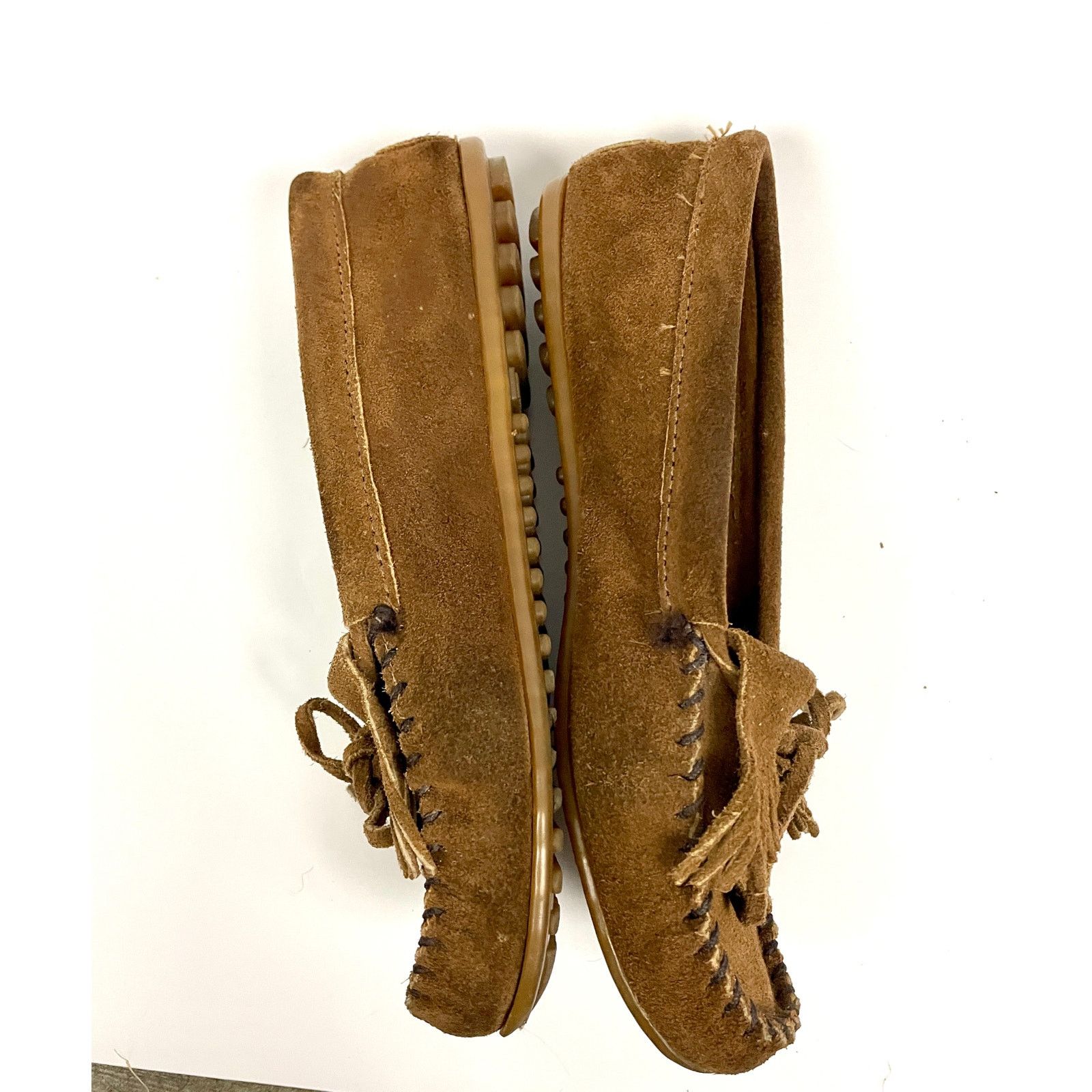 Minnetonka Minnetonka Suede Kilty Moccasins Sz 9 Women's Brown Leather Size US 9 / IT 39 - 7 Thumbnail