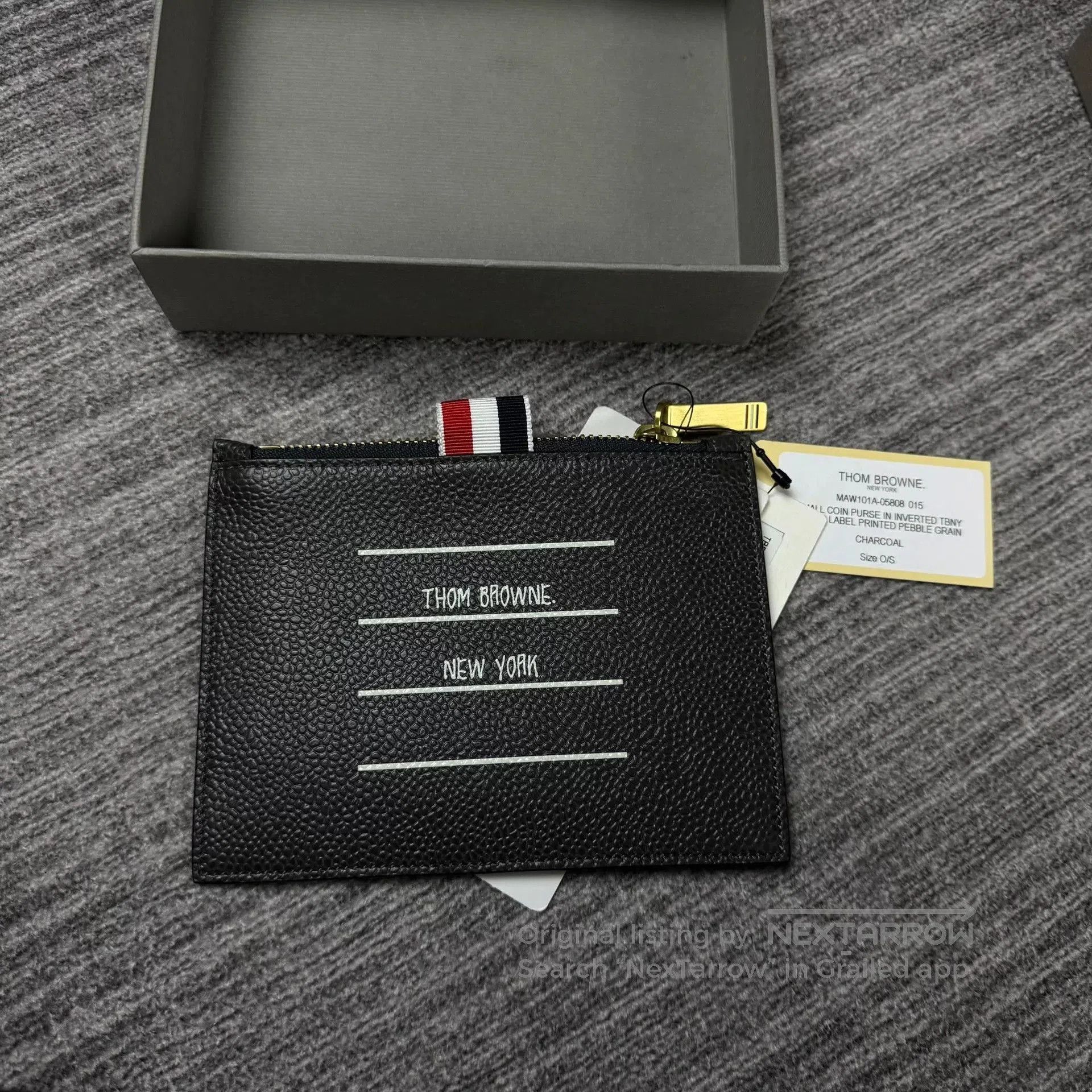 Thom Browne Thom Browne Black Card Holder with Tag. Size ONE SIZE - 2 Thumbnail