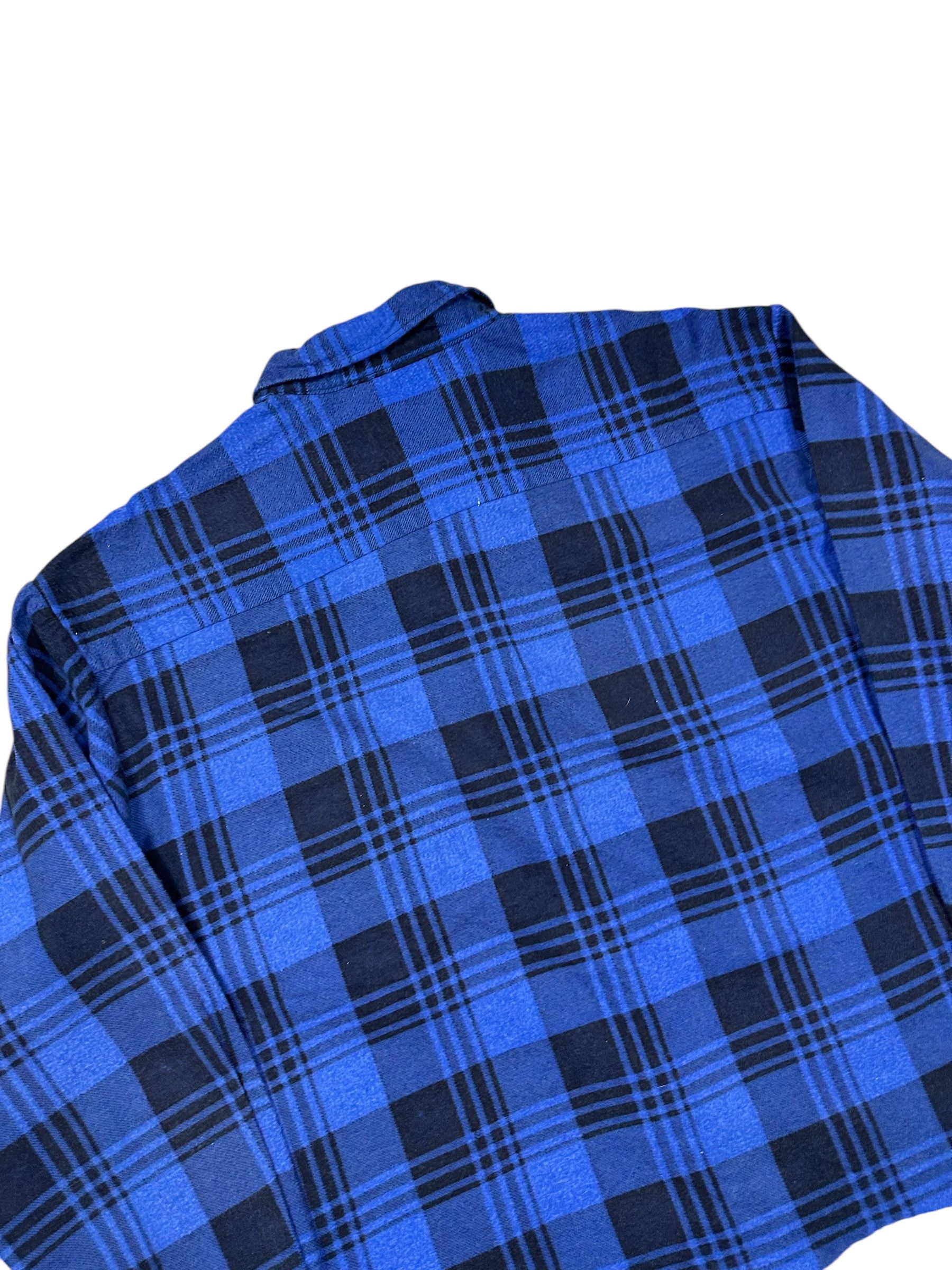 Japanese Brand × Vintage Vintage y2k Blue Flannel Cropped Button Up Shirt Size US L / EU 52-54 / 3 - 7 Thumbnail