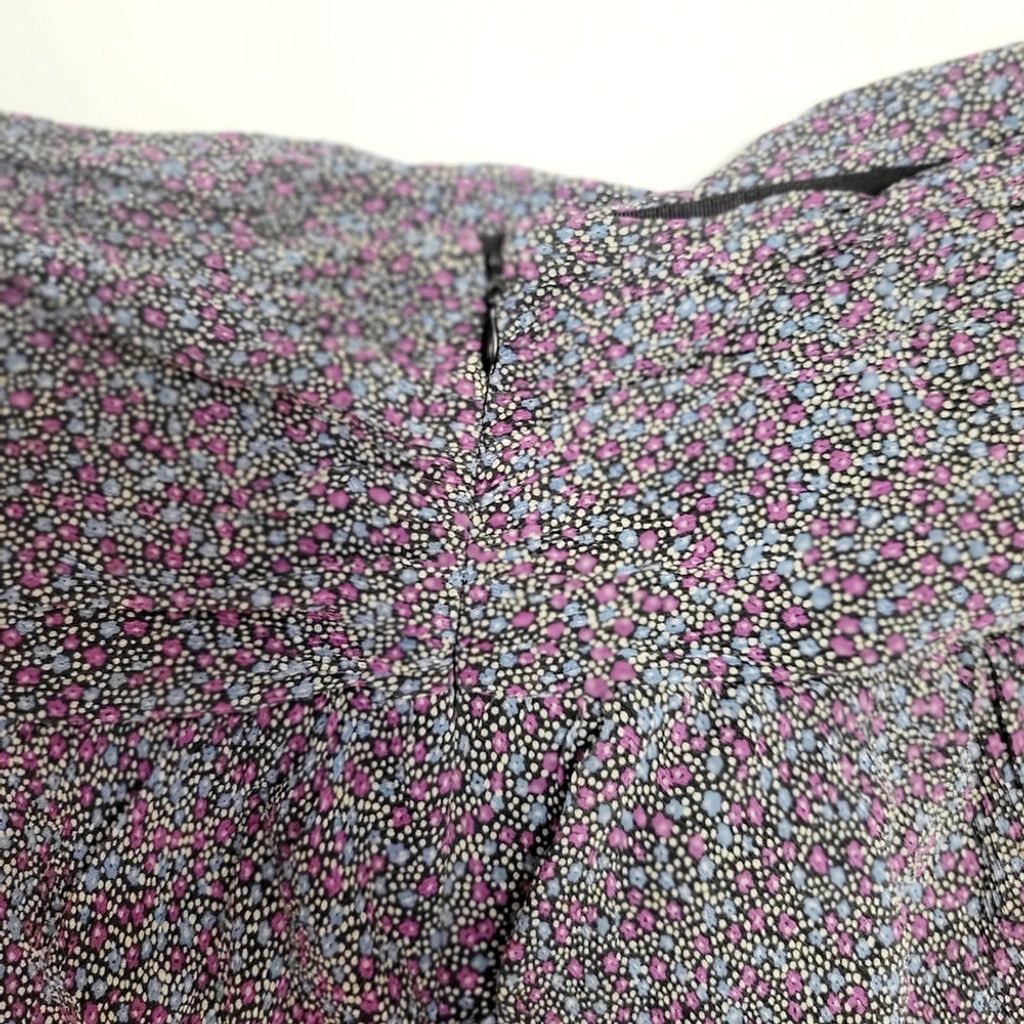 Express Express Purple & Blue Floral Silk Bubble Mini Skirt Size 10 Size 32" / US 10 / IT 46 - 4 Thumbnail