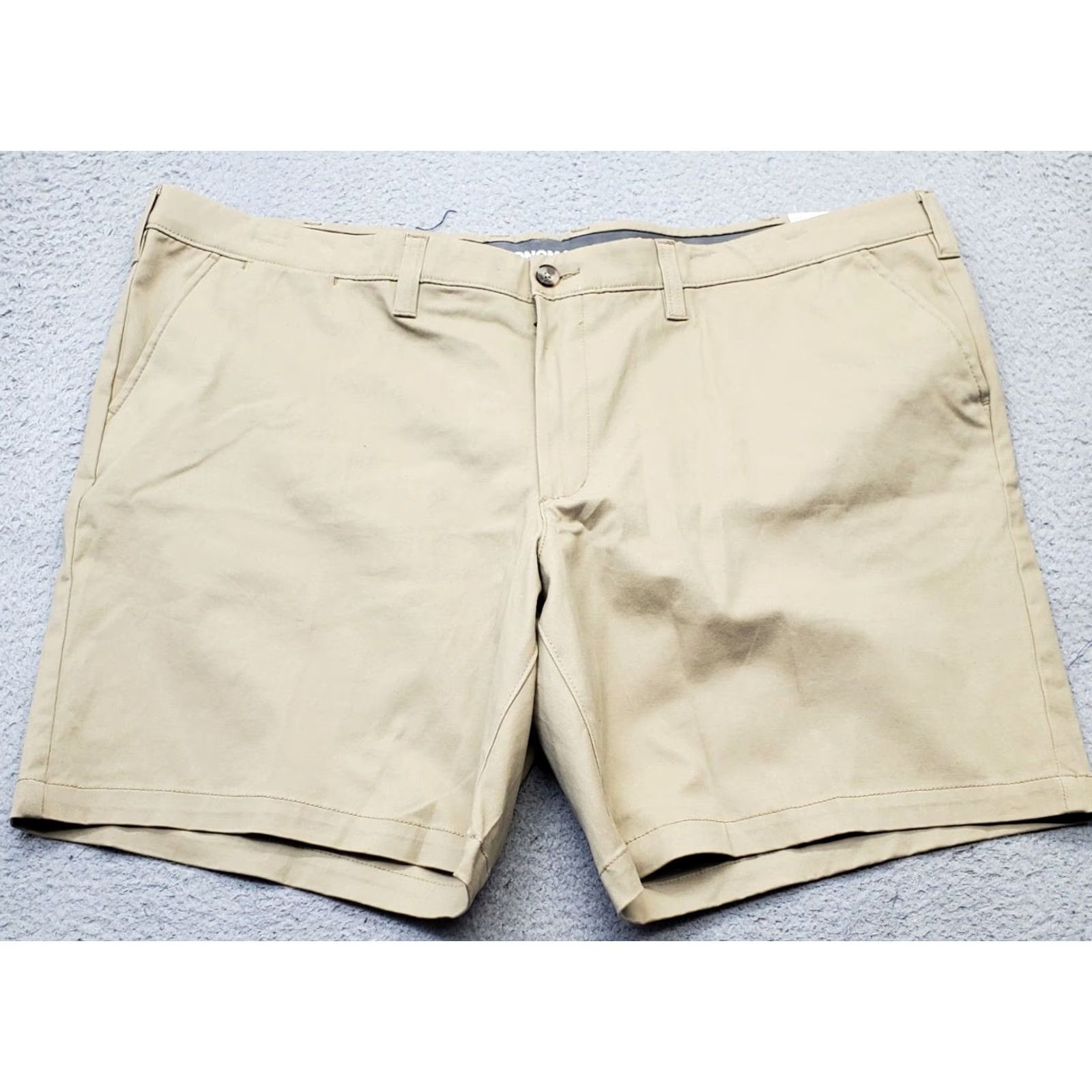 Vintage Sonoma Mens Shorts 52 Tan Flat Front 9" Inseam Flexwear Stretch Waistband Casual Chino Pockets Brethable Easy Care Front Theme Outdoor Mens Size US 36 / EU 52 - 2 Thumbnail