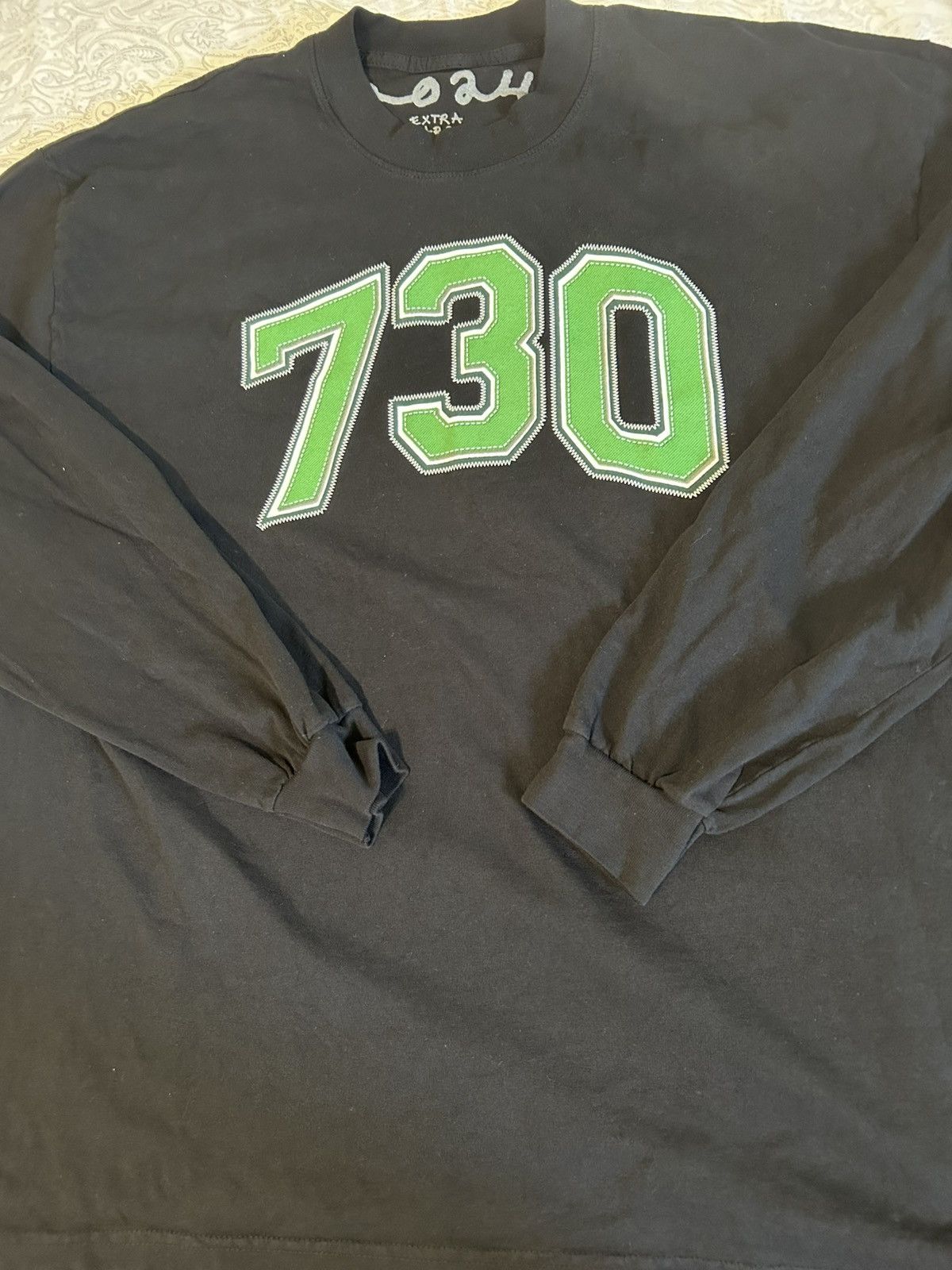Asspizza Asspizza 730 Green stitch print longsleeve black XL Size US XL / EU 56 / 4 - 1 Thumbnail