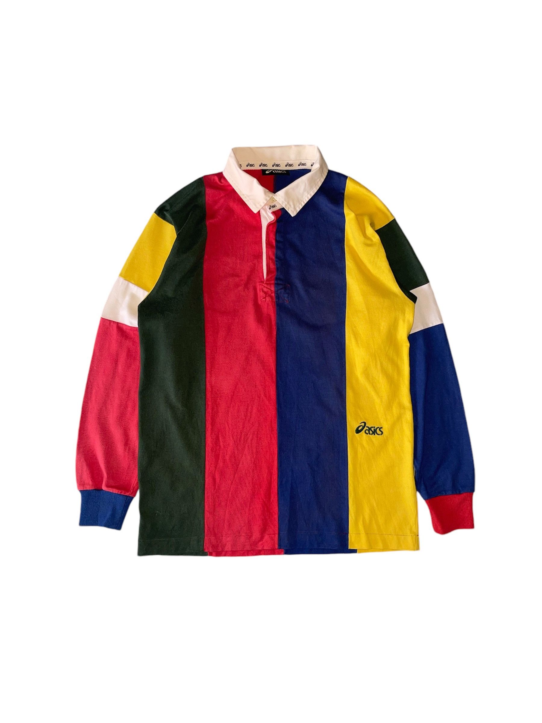 Asics × Japanese Brand × Vintage Vintage 90s Asics Polo Rugby Shirt Size US L / EU 52-54 / 3 - 1 Thumbnail