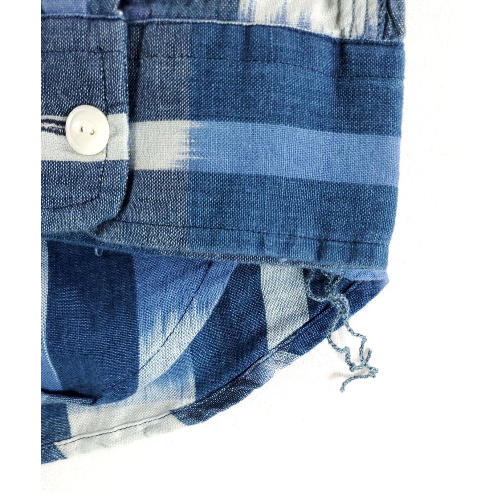 Polo Ralph Lauren Polo Ralph Lauren Shirt Button Up Cotton Linen Blend Blue Plaid Mens L Multicolor Long Sleeve Size US L / EU 52-54 / 3 - 2 Thumbnail